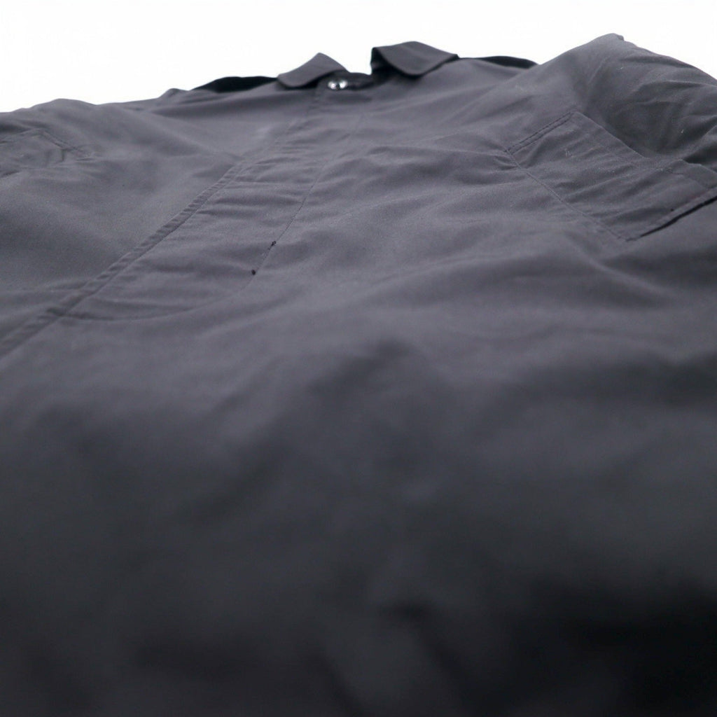 US NAVY Esercito americano anni '80 Cappotto per tutte le stagioni, spolverino, taglia L, nero, impermeabile, fodera rimovibile, militare 8405-01-220-2547 CENTRE MFG.