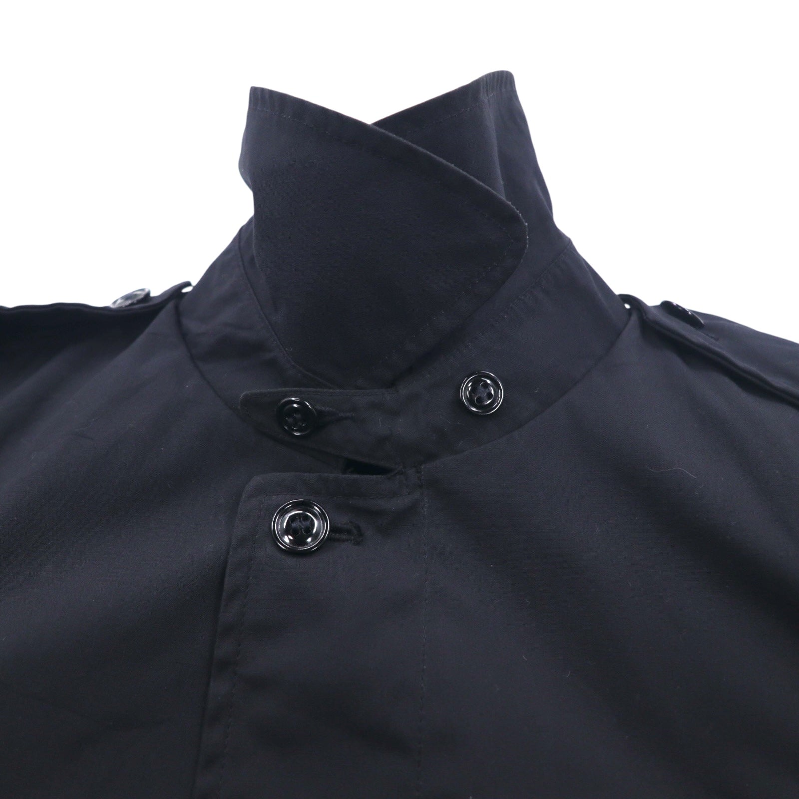 US NAVY Esercito americano anni '80 Cappotto per tutte le stagioni, spolverino, taglia L, nero, impermeabile, fodera rimovibile, militare 8405-01-220-2547 CENTRE MFG.