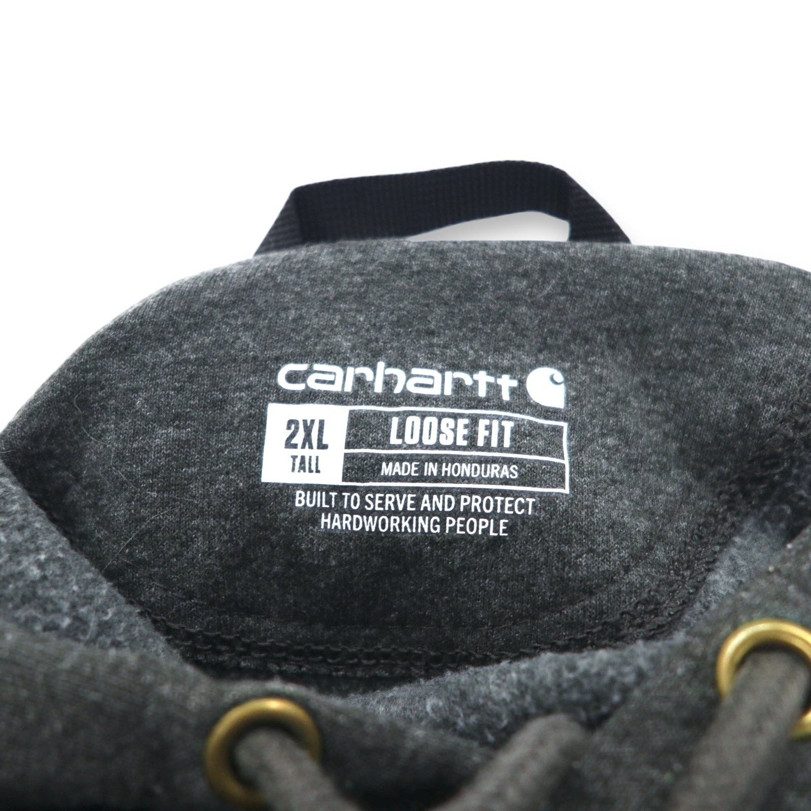 Felpa con cappuccio Carhartt, vestibilità ampia, taglia 2XL, colore grigio, in cotone, interno felpato, logo sulla manica, felpa con cappuccio in peso medio con logo K288, Made in Honduras