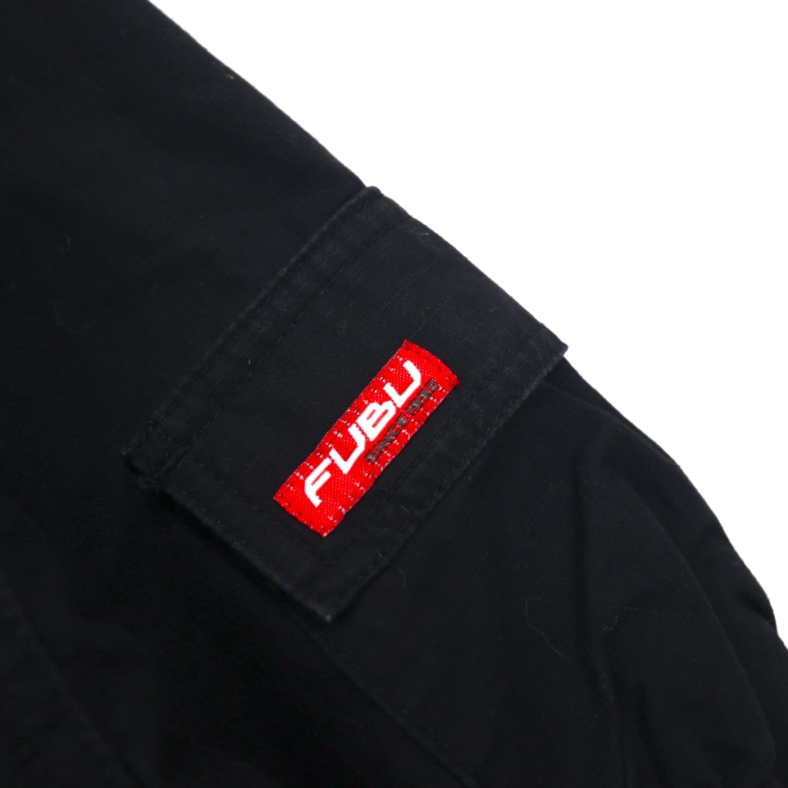 FUBU 00年代 リップストップ フィールドシャツ M ブラック ダブルポケット ユーティリティシャツ
