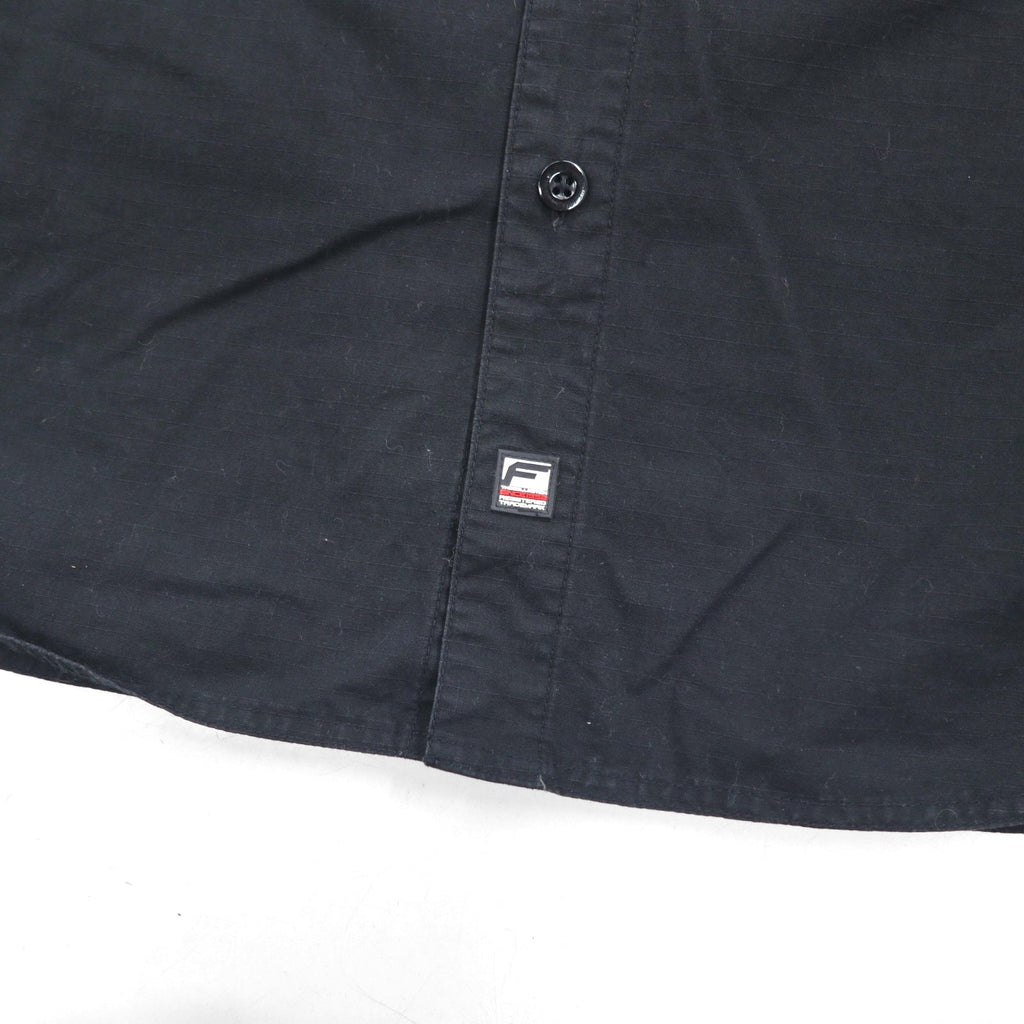 FUBU 00年代 リップストップ フィールドシャツ M ブラック ダブルポケット ユーティリティシャツ