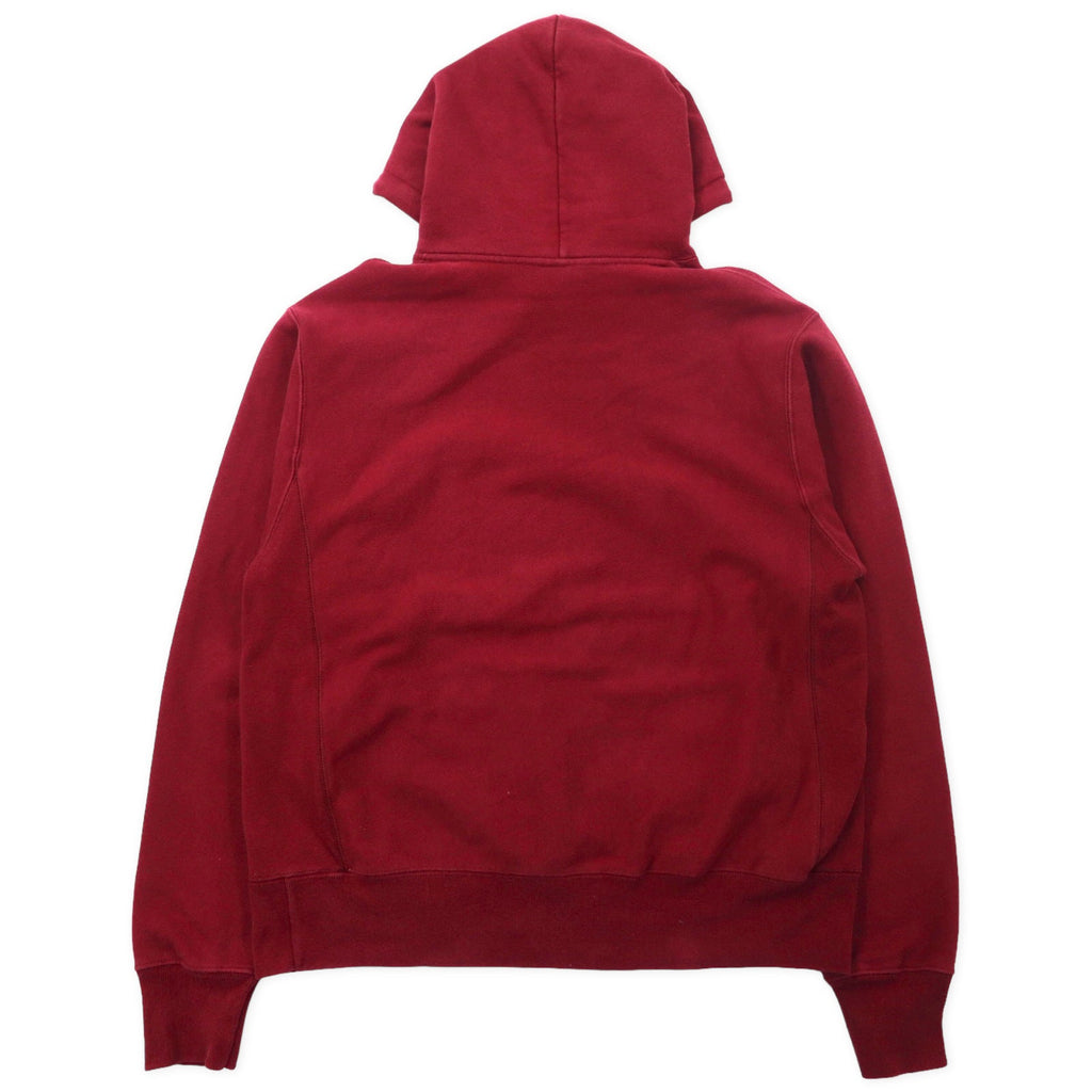Champion Felpa con cappuccio pullover Reverse Weave M bordeaux cotone garzato REVERSE WEAVE etichetta singola US standard prodotta in Honduras