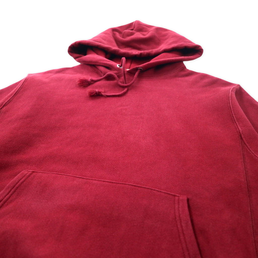 Champion Felpa con cappuccio pullover Reverse Weave M bordeaux cotone garzato REVERSE WEAVE etichetta singola US standard prodotta in Honduras