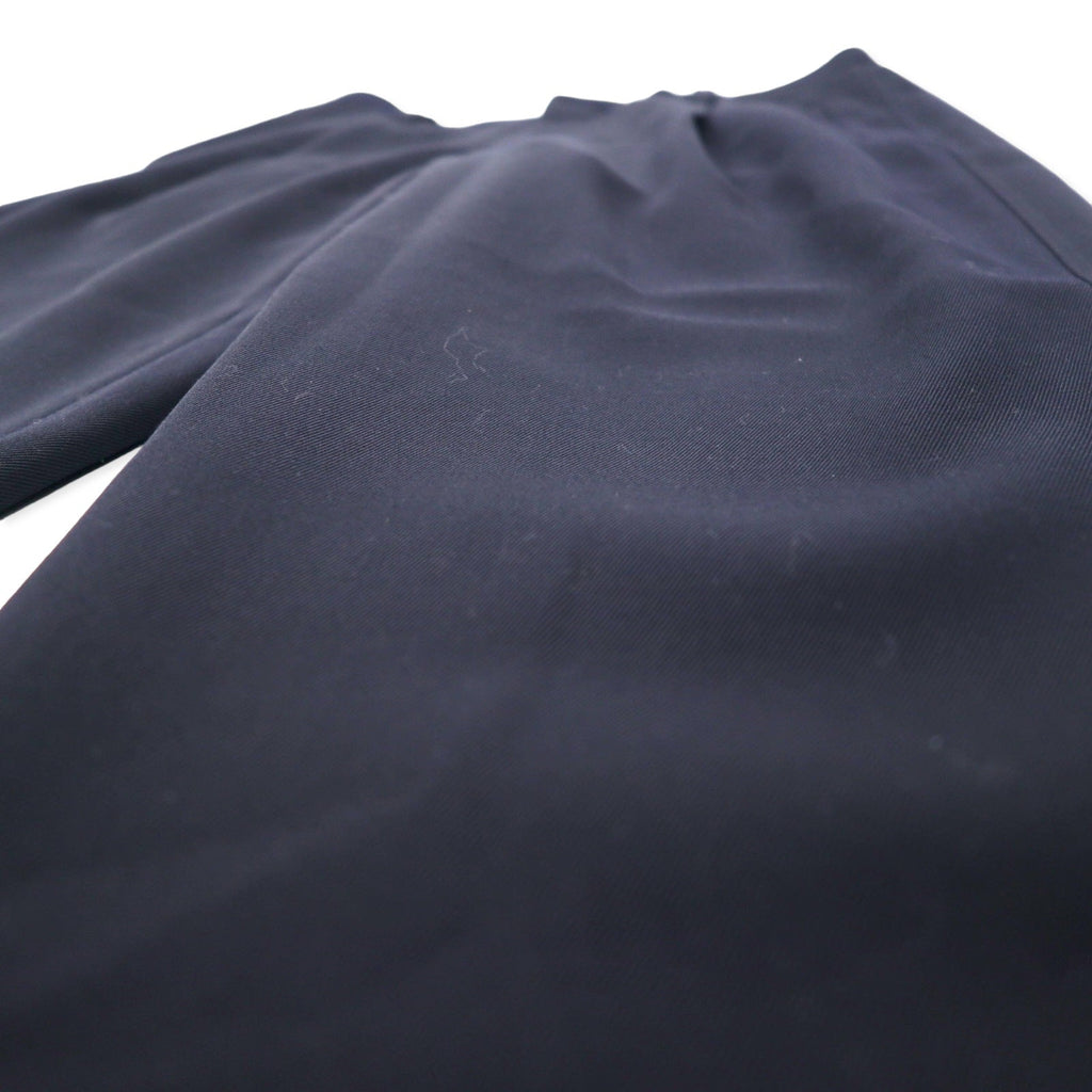 Kemit Pantaloni in lana con pieghe, modello affusolato, 48, blu navy, gabardine di lana, 0301-0209, made in Japan
