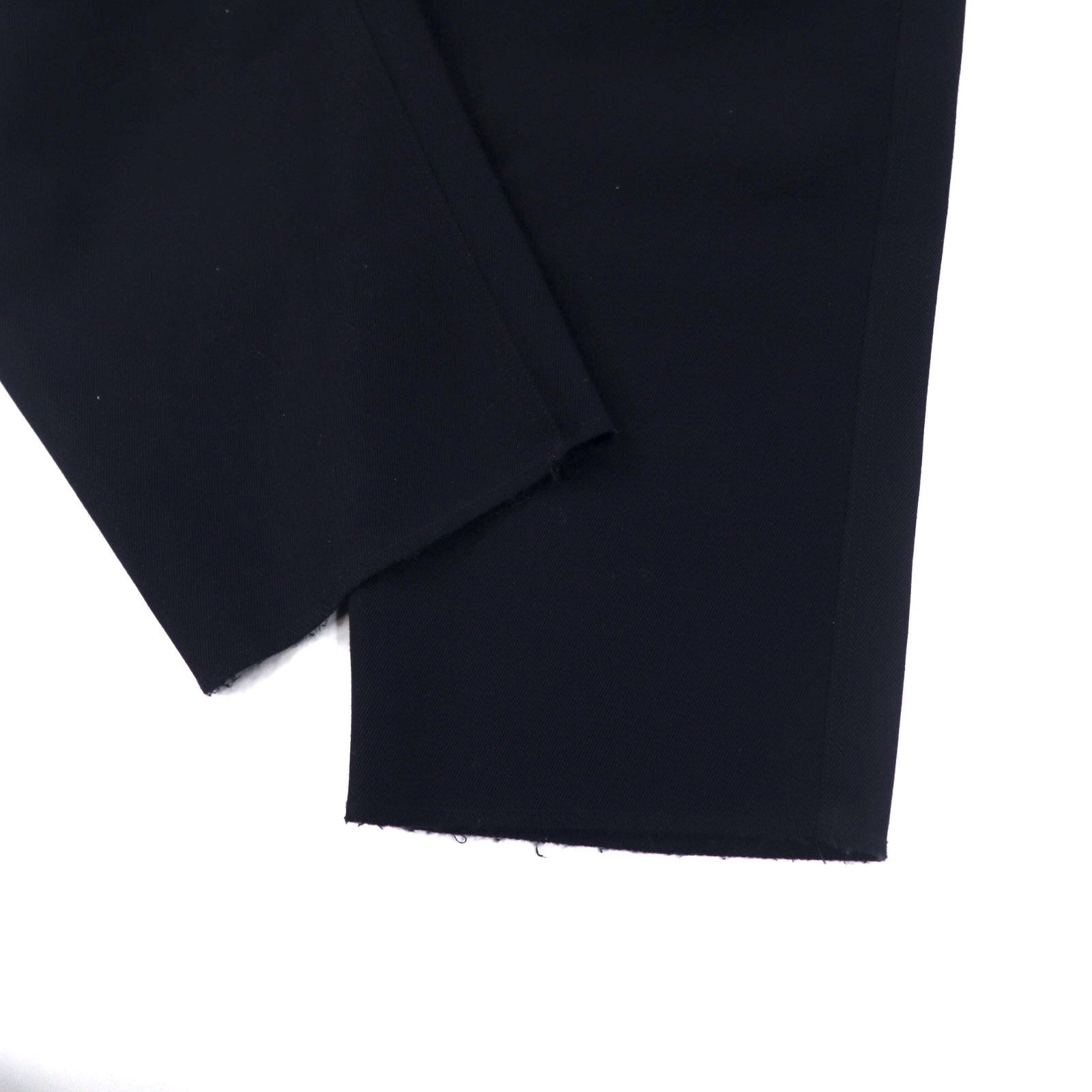 Kemit Pantaloni in lana con pieghe, modello affusolato, 48, blu navy, gabardine di lana, 0301-0209, made in Japan