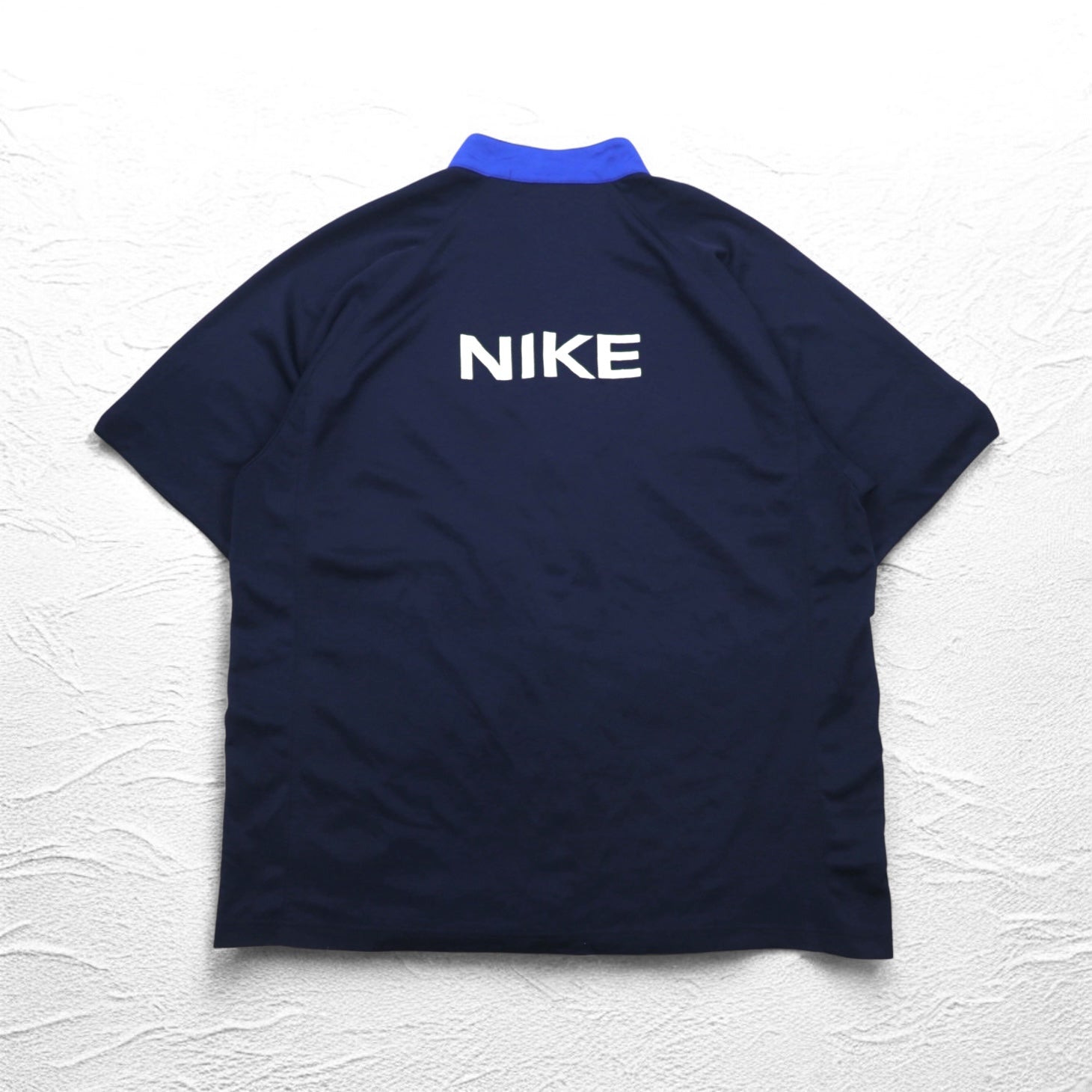 NIKE anni '90 etichetta TEAM, maglia basket a maniche corte, giacca sportiva track jacket, taglia 2XL, colore blu, logo Swoosh