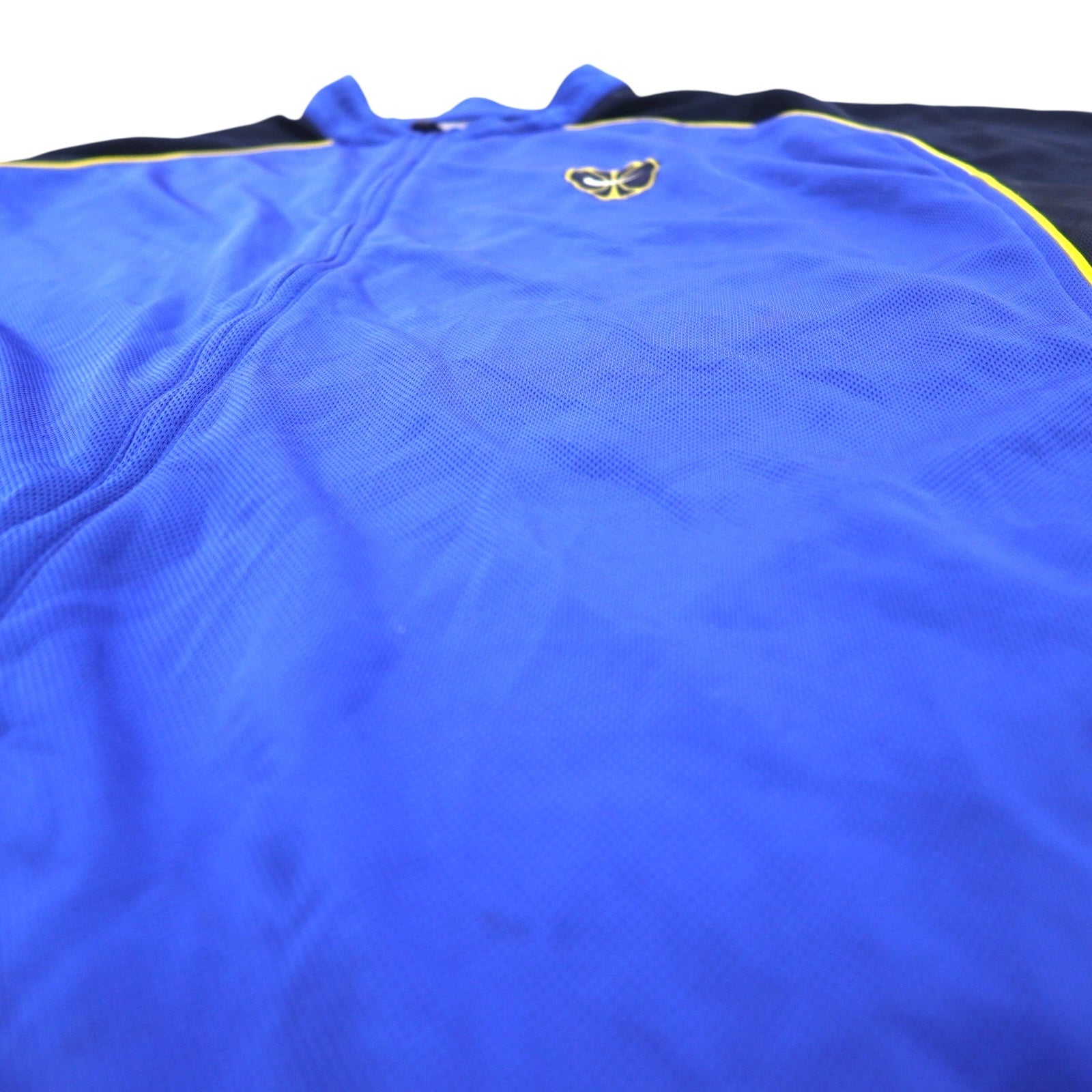 NIKE anni '90 etichetta TEAM, maglia basket a maniche corte, giacca sportiva track jacket, taglia 2XL, colore blu, logo Swoosh