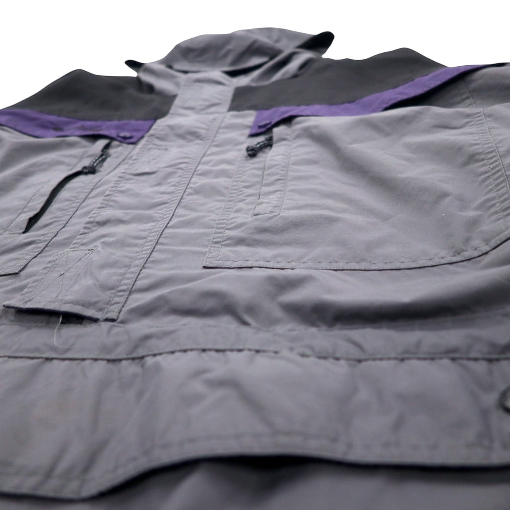 Columbia anni '90, parka a vento, parka da montagna, taglia XL, grigio, nylon, coulisse