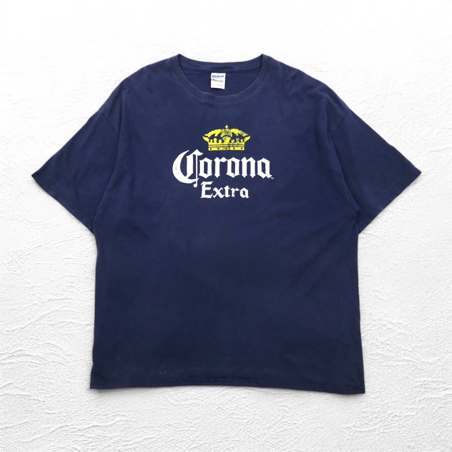 Corona Extra Beer コロナビール プリント Tシャツ 2XL ネイビー GILDAN ボディ