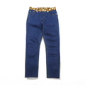 BURBERRY Etichetta attuale Jeans skinny a vita media Vita media Jeans skinny Pantaloni in denim M Blu Elasticizzati Toppa in pelle