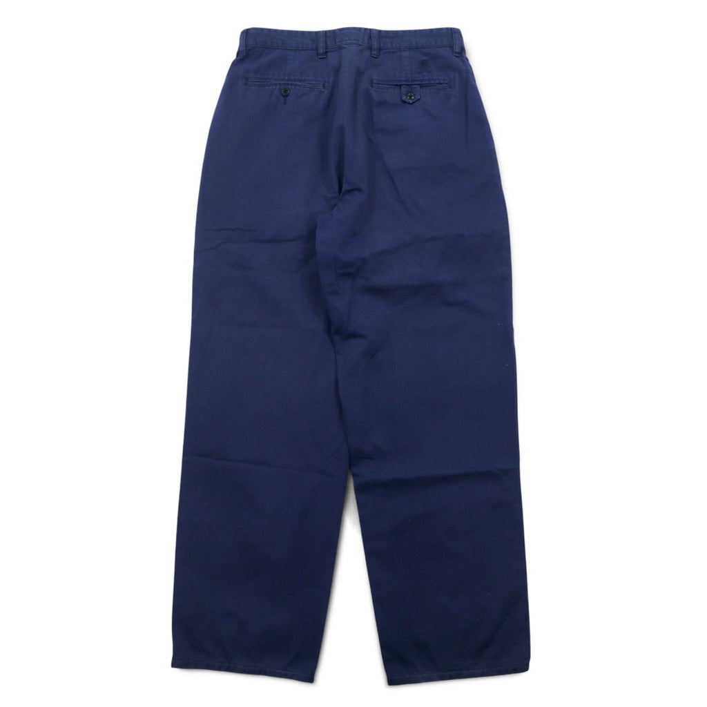 TOMMY HILFIGER Chino a pieghe a gamba larga M blu navy cotone