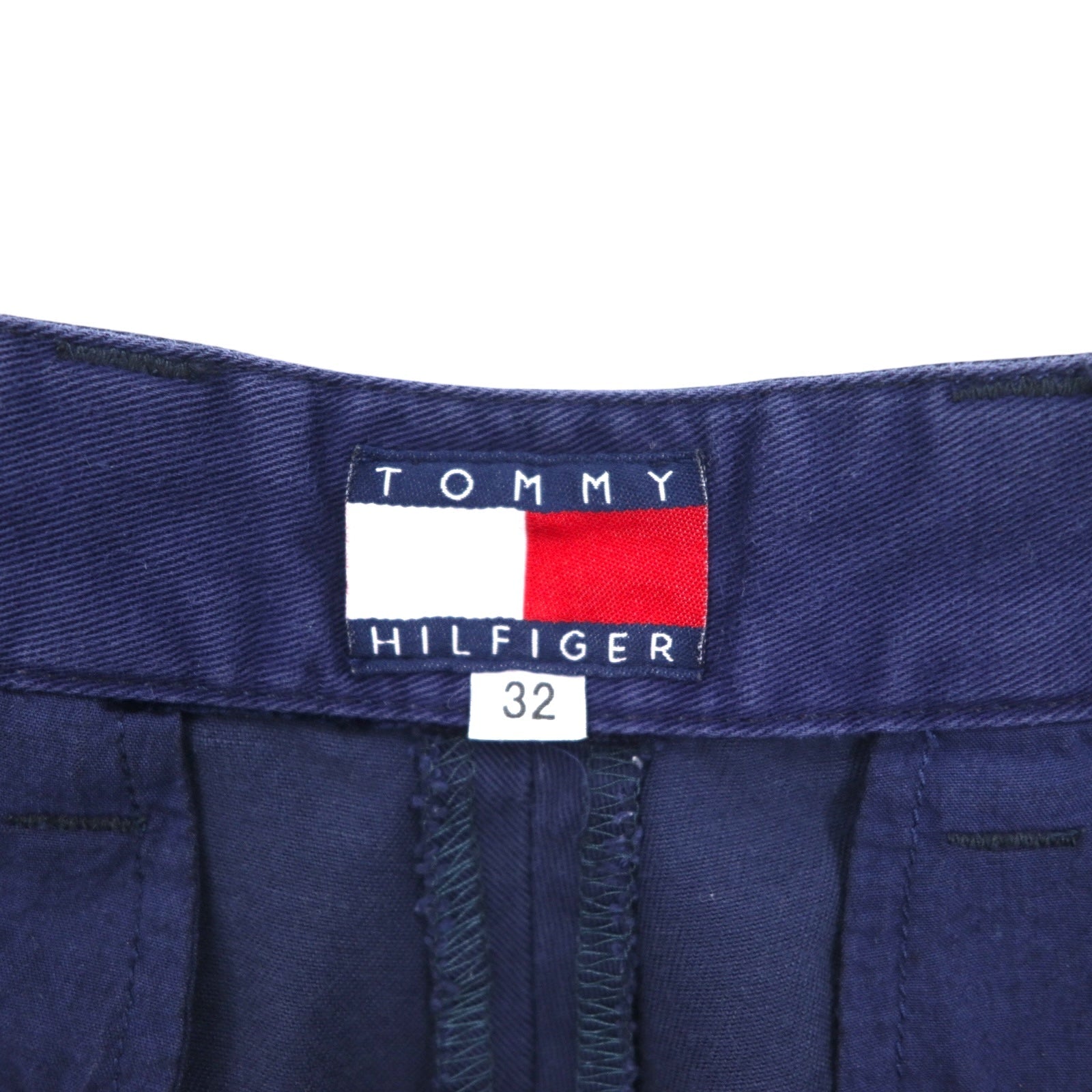 TOMMY HILFIGER Chino a pieghe a gamba larga M blu navy cotone