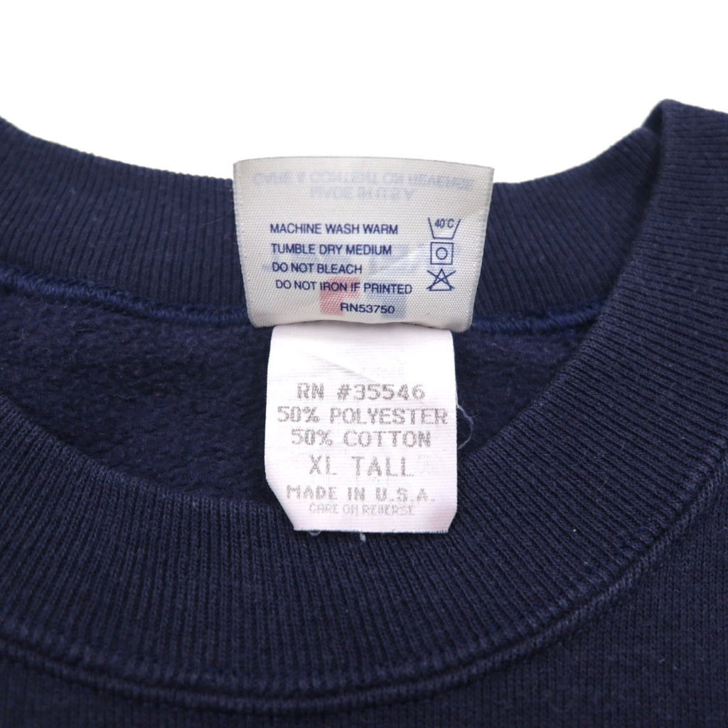 90s USA Vintage Sweatshirt 90年代 USA製 ブランク スウェット トレーナー XL ネイビー TEE JAYS