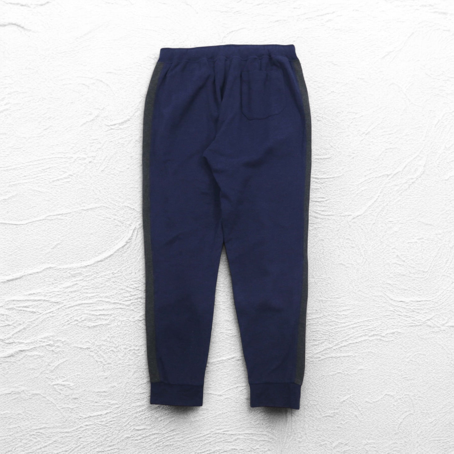 POLO RALPH LAUREN Jogger in felpa, taglia M, blu navy, con banda laterale e ricamo piccolo pony