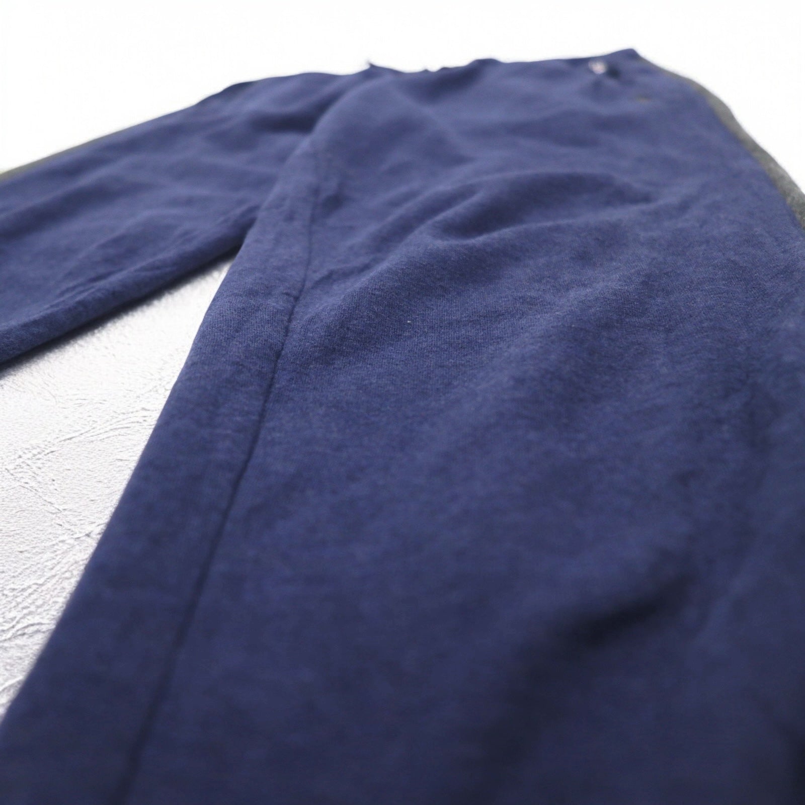 POLO RALPH LAUREN Jogger in felpa, taglia M, blu navy, con banda laterale e ricamo piccolo pony