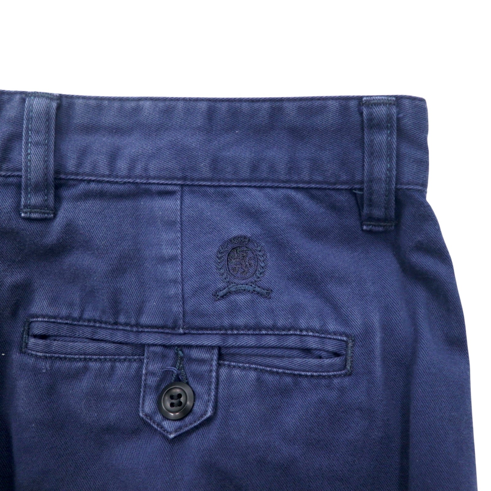 TOMMY HILFIGER Chino a pieghe a gamba larga M blu navy cotone