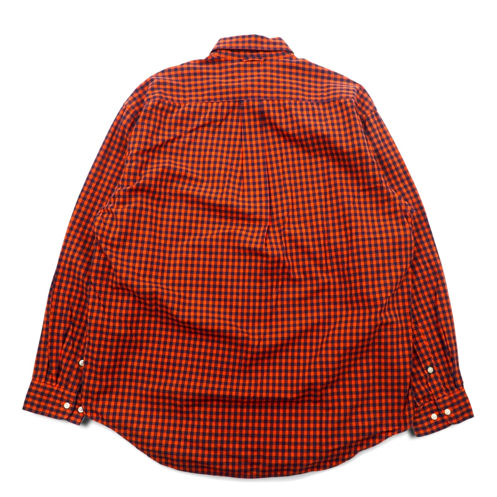 TOMMY HILFIGER Camicia button-down a quadri vichy L Arancione Cotone Oversize