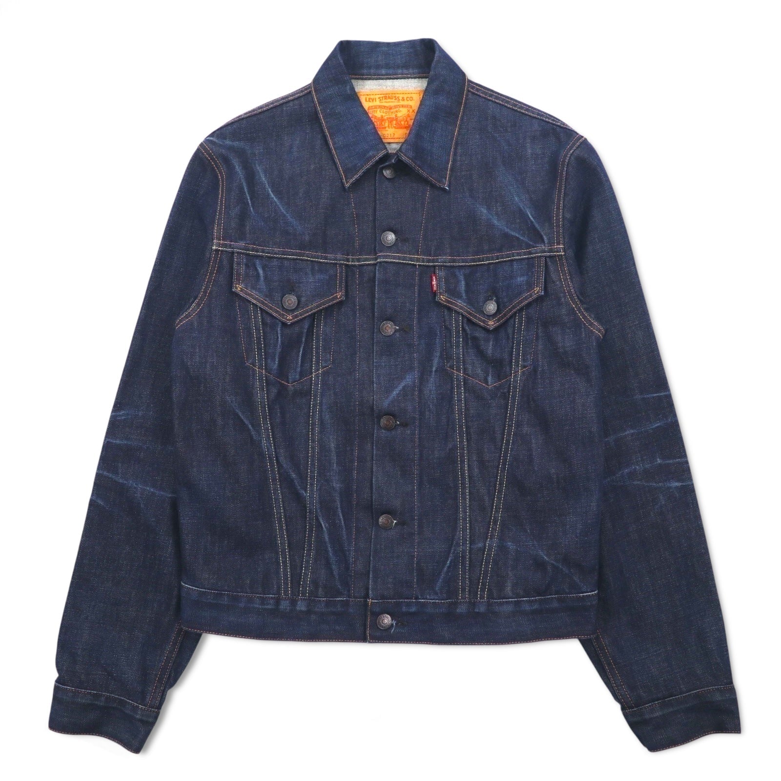 LEVI'S VINTAGE CLOTHING (LVC) Giacca di jeans 4th Type Big E 1967 riedizione L Indigo Blu 70505-0217 Made in Japan