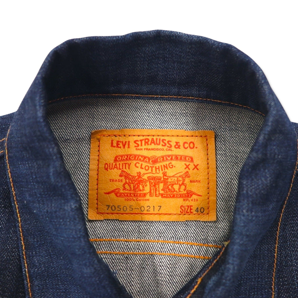 LEVI'S VINTAGE CLOTHING (LVC) Giacca di jeans 4th Type Big E 1967 riedizione L Indigo Blu 70505-0217 Made in Japan