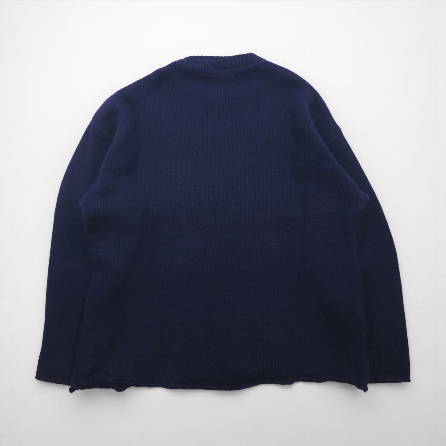 90s Vintage Shetland Wool Sweater アーガイル柄 ニット セーター XL ネイビー BULL HEAD SHETLAND 羊毛