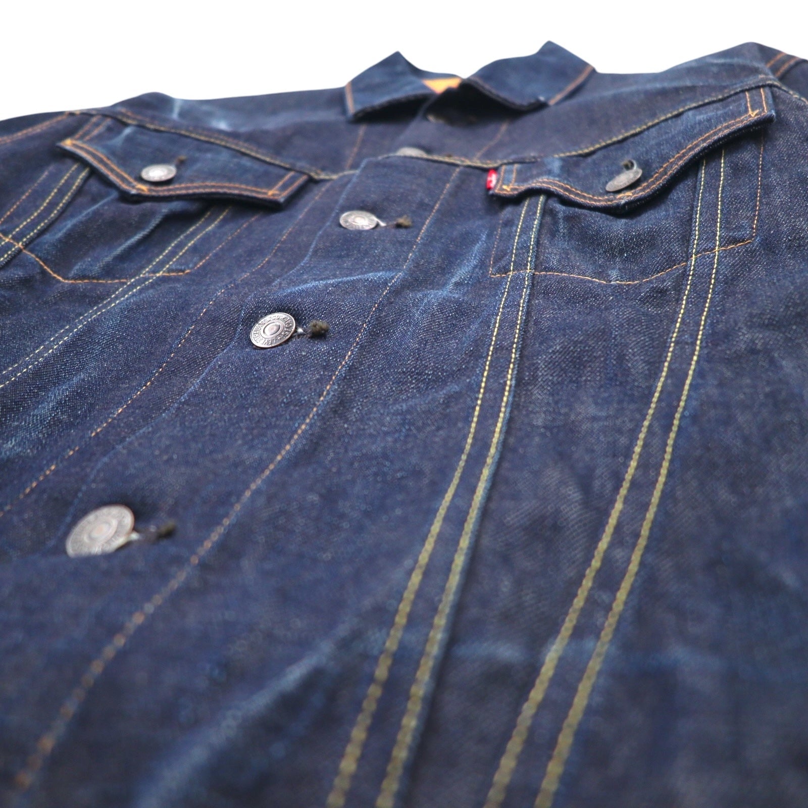 LEVI'S VINTAGE CLOTHING (LVC) Giacca di jeans 4th Type Big E 1967 riedizione L Indigo Blu 70505-0217 Made in Japan