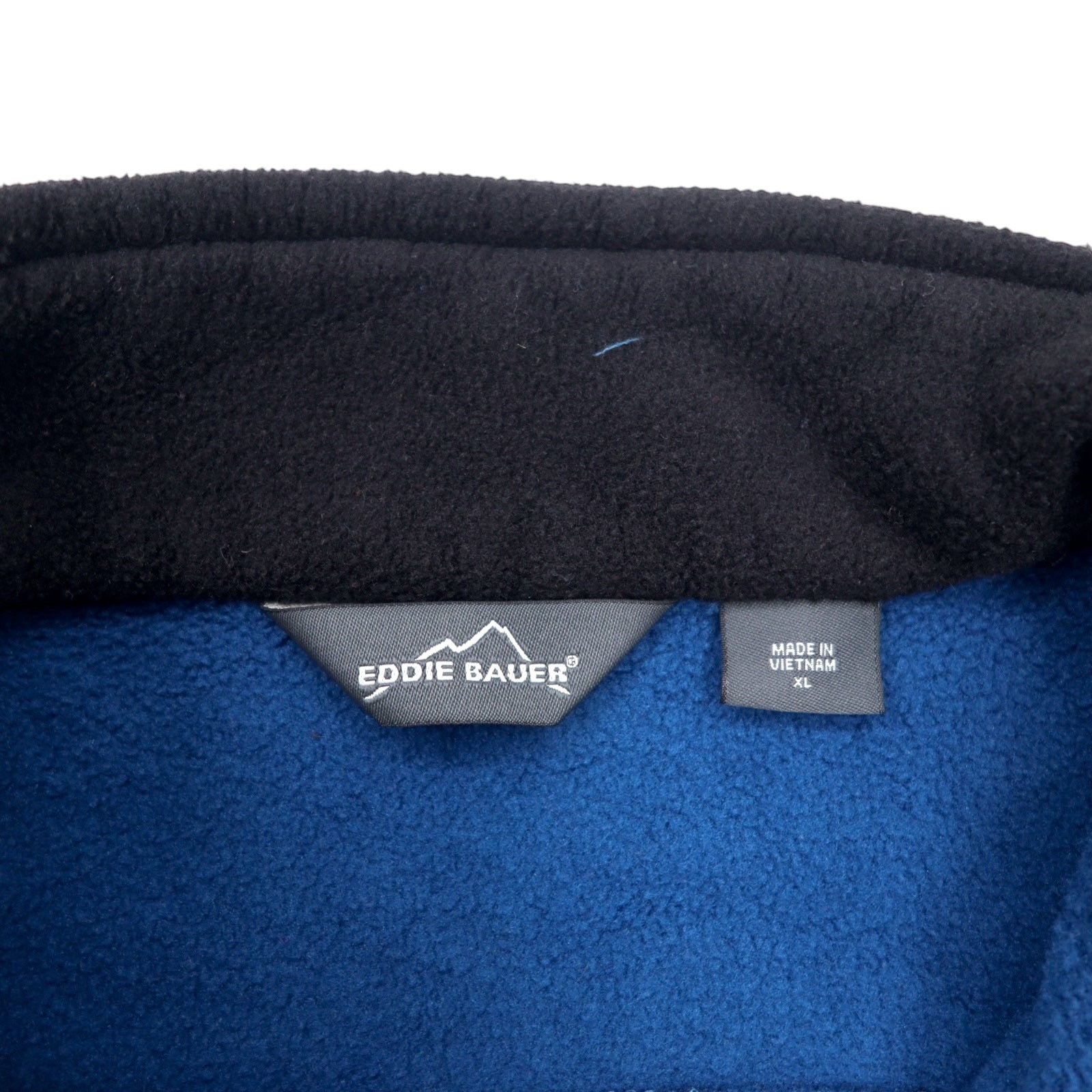 Eddie Bauer Giacca in pile full zip XL Blu Poliestere SENECA Azienda americana Ricamo punto singolo EB200
