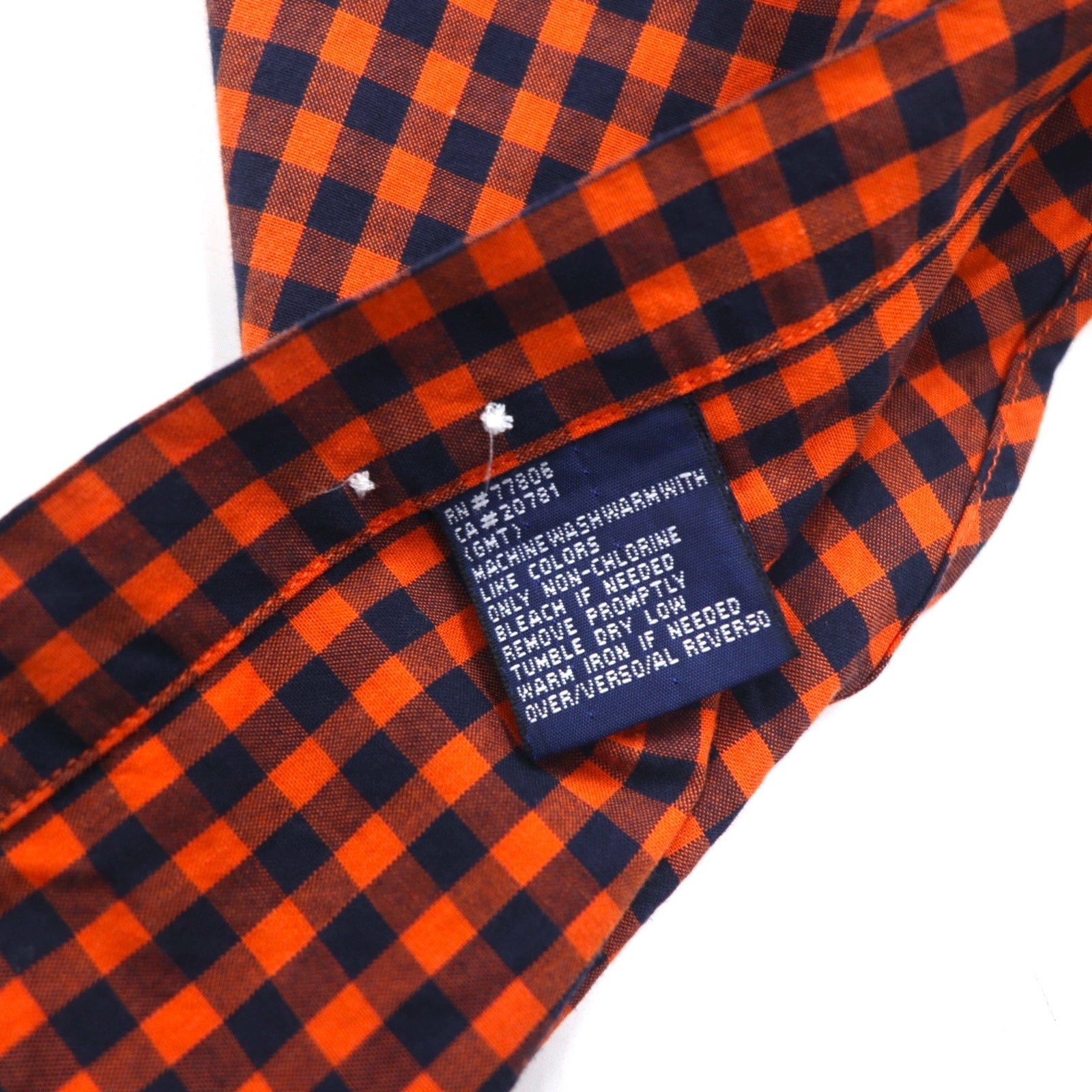 TOMMY HILFIGER Camicia button-down a quadri vichy L Arancione Cotone Oversize