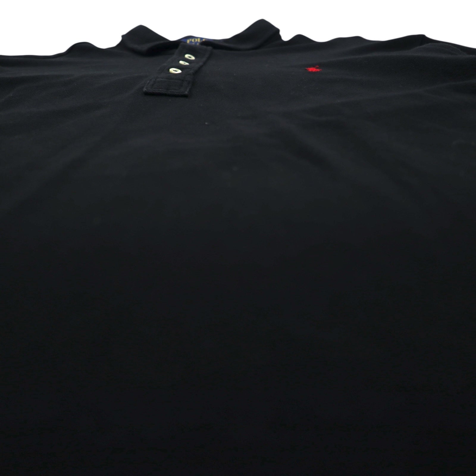 Polo Ralph Lauren ビッグサイズ 長袖ポロシャツ ラガーシャツ 2XL ブラック 鹿の子 スモールポニー刺繡