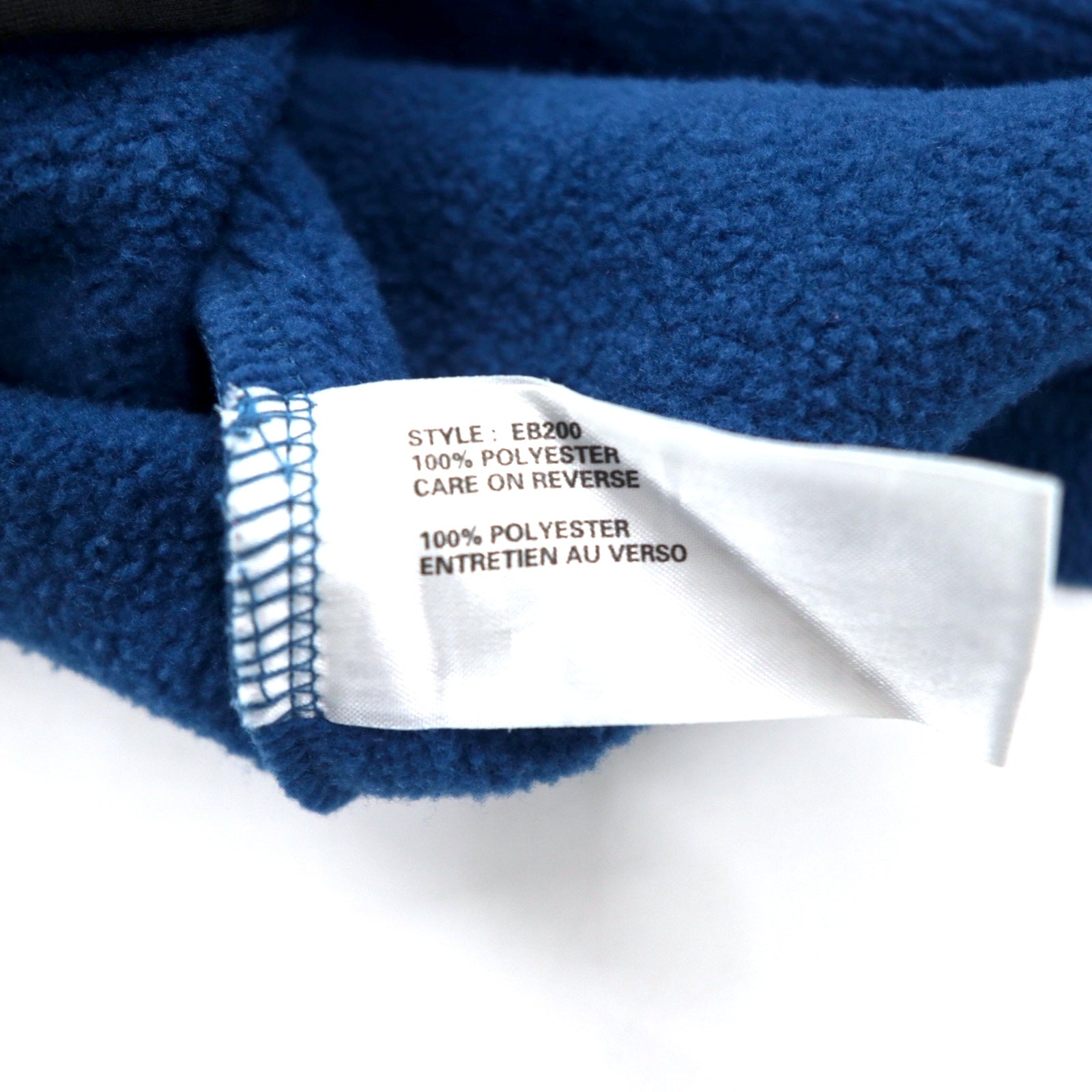 Eddie Bauer Giacca in pile full zip XL Blu Poliestere SENECA Azienda americana Ricamo punto singolo EB200