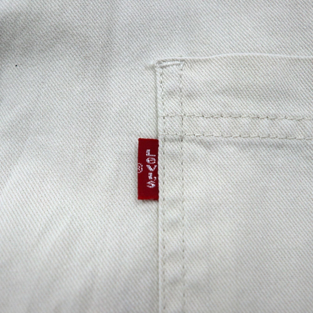 LEVI'S JEANS Anni 2000 Chino Camicia da Lavoro 2XL Beige Cotone Bottoni in Metallo Taglia Grande