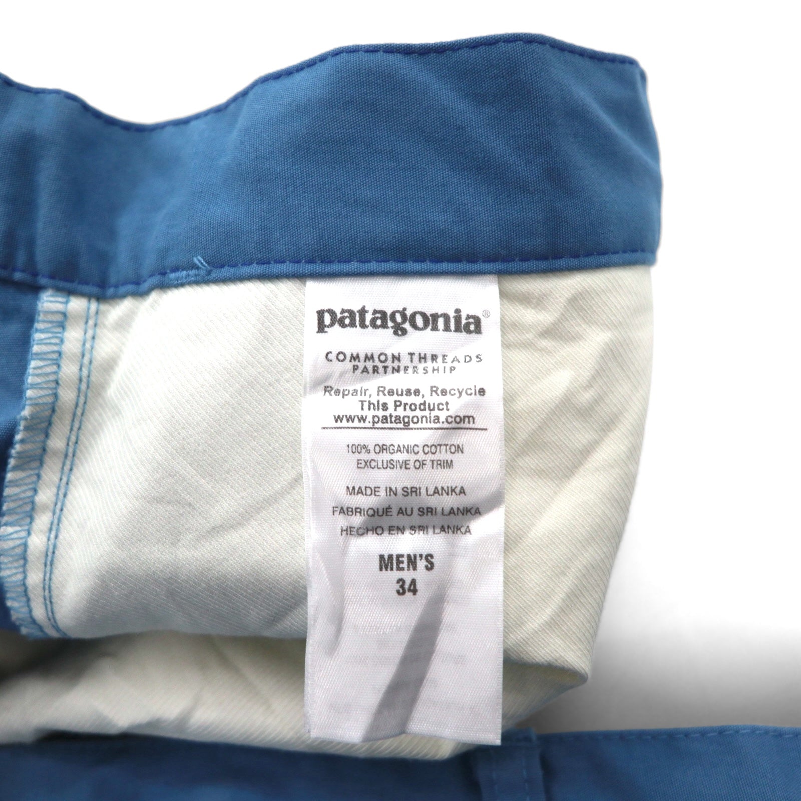 patagonia pantaloncini All-Wear in cotone biologico, taglia L, blu 57726