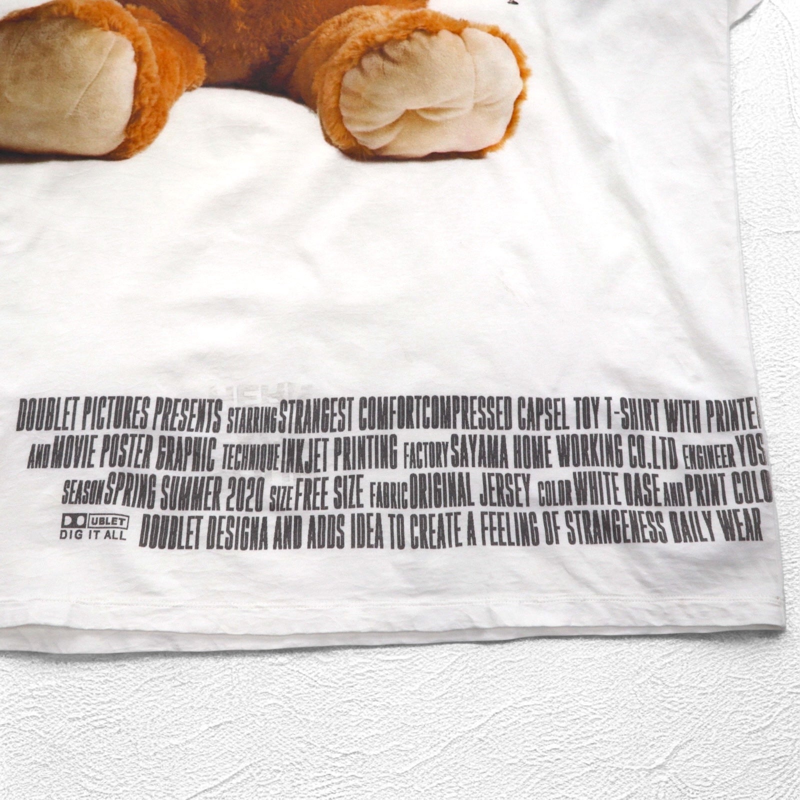 doublet YOUR FACE HERE T-shirt FREE bianco TED Ted CAPSULETOY COMPRESSED