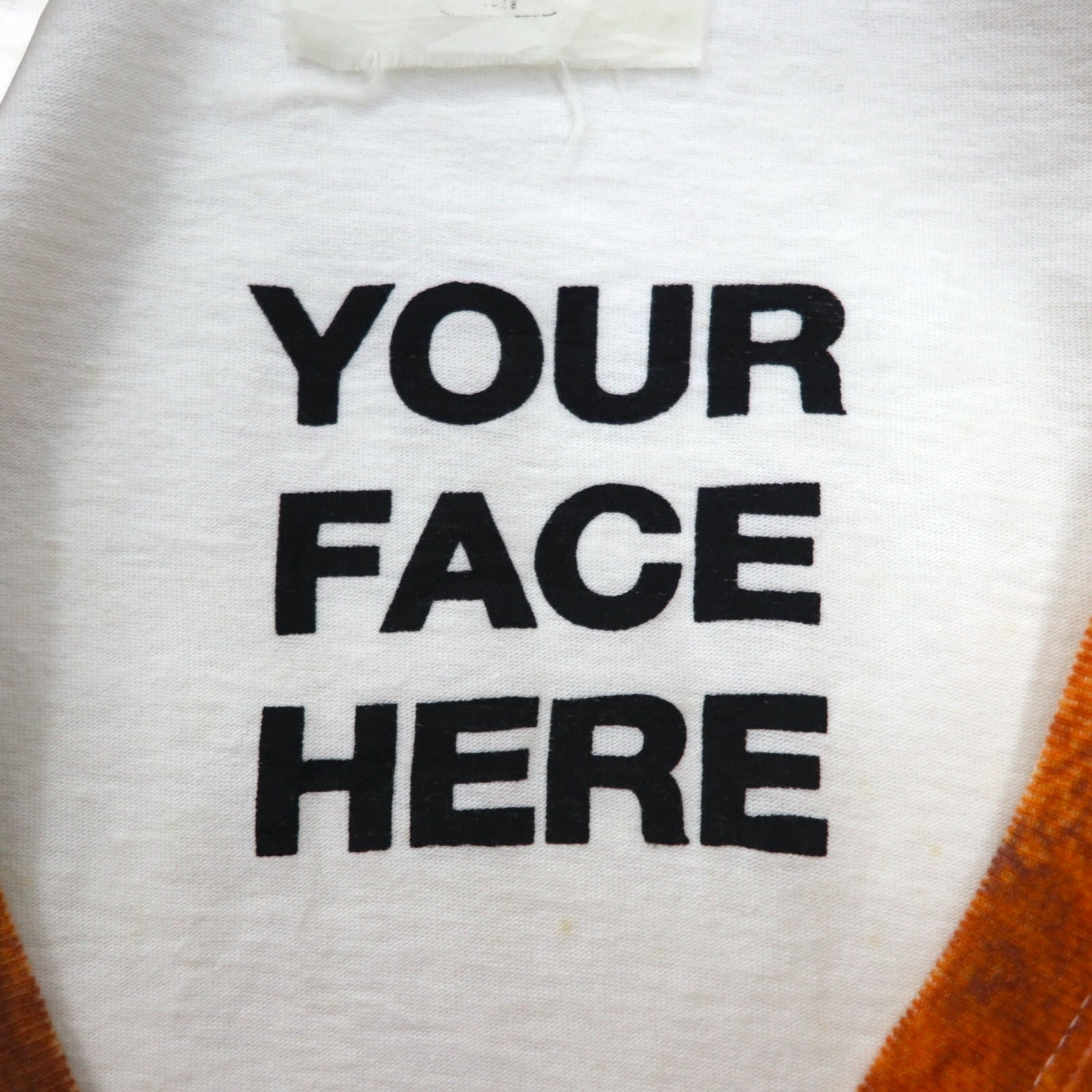 doublet YOUR FACE HERE T-shirt FREE bianco TED Ted CAPSULETOY COMPRESSED