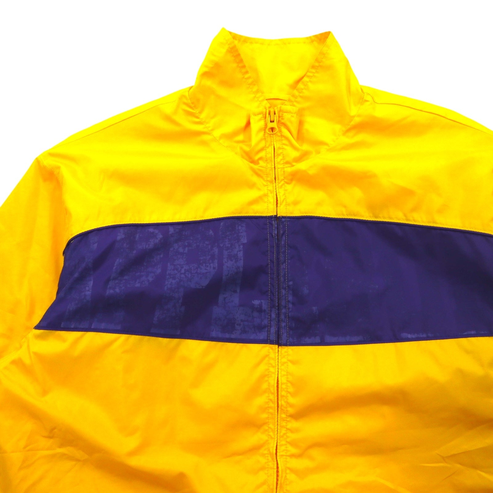 APPLEBUM Giacca con zip in nylon L Giallo Poliestere Coulisse