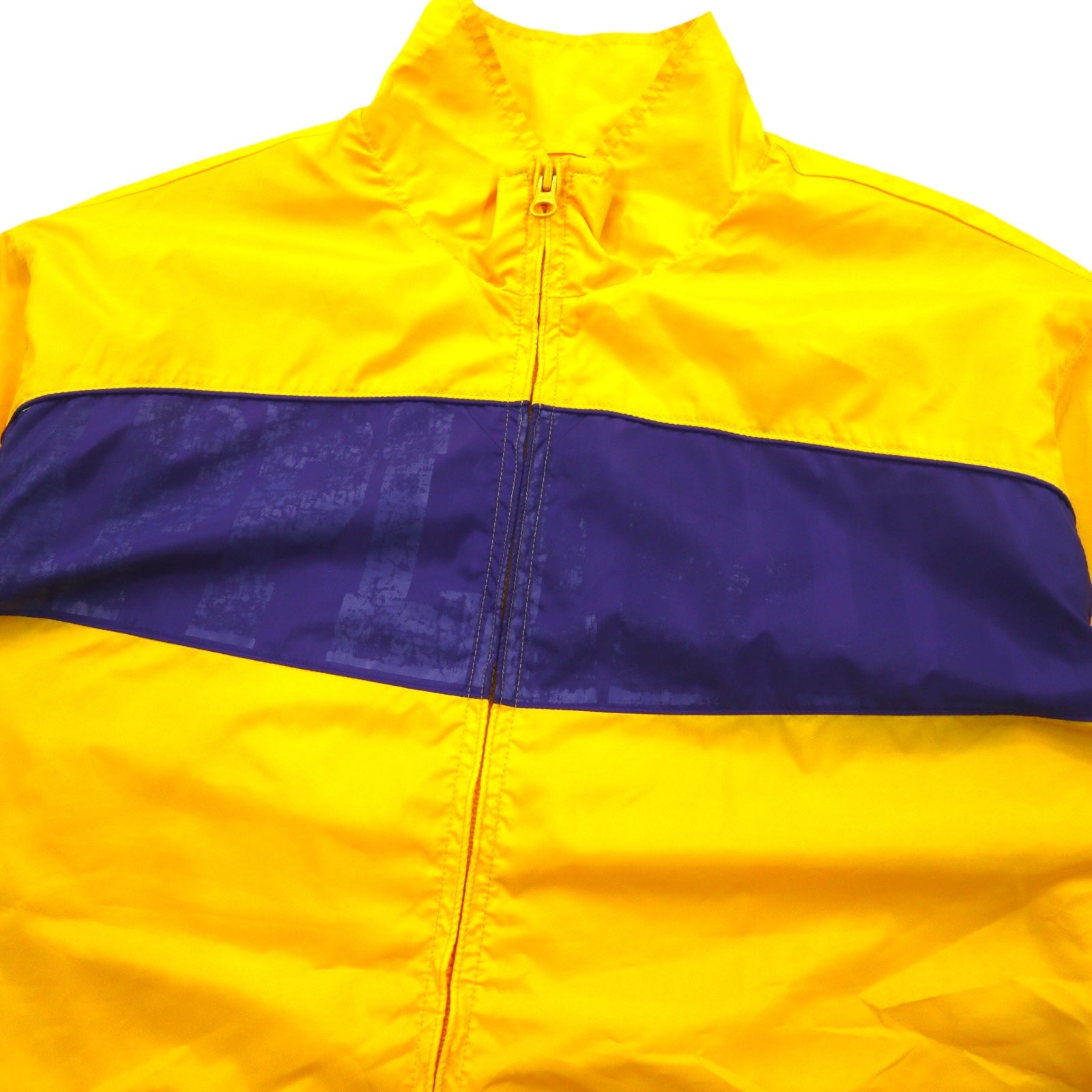 APPLEBUM Giacca con zip in nylon L Giallo Poliestere Coulisse