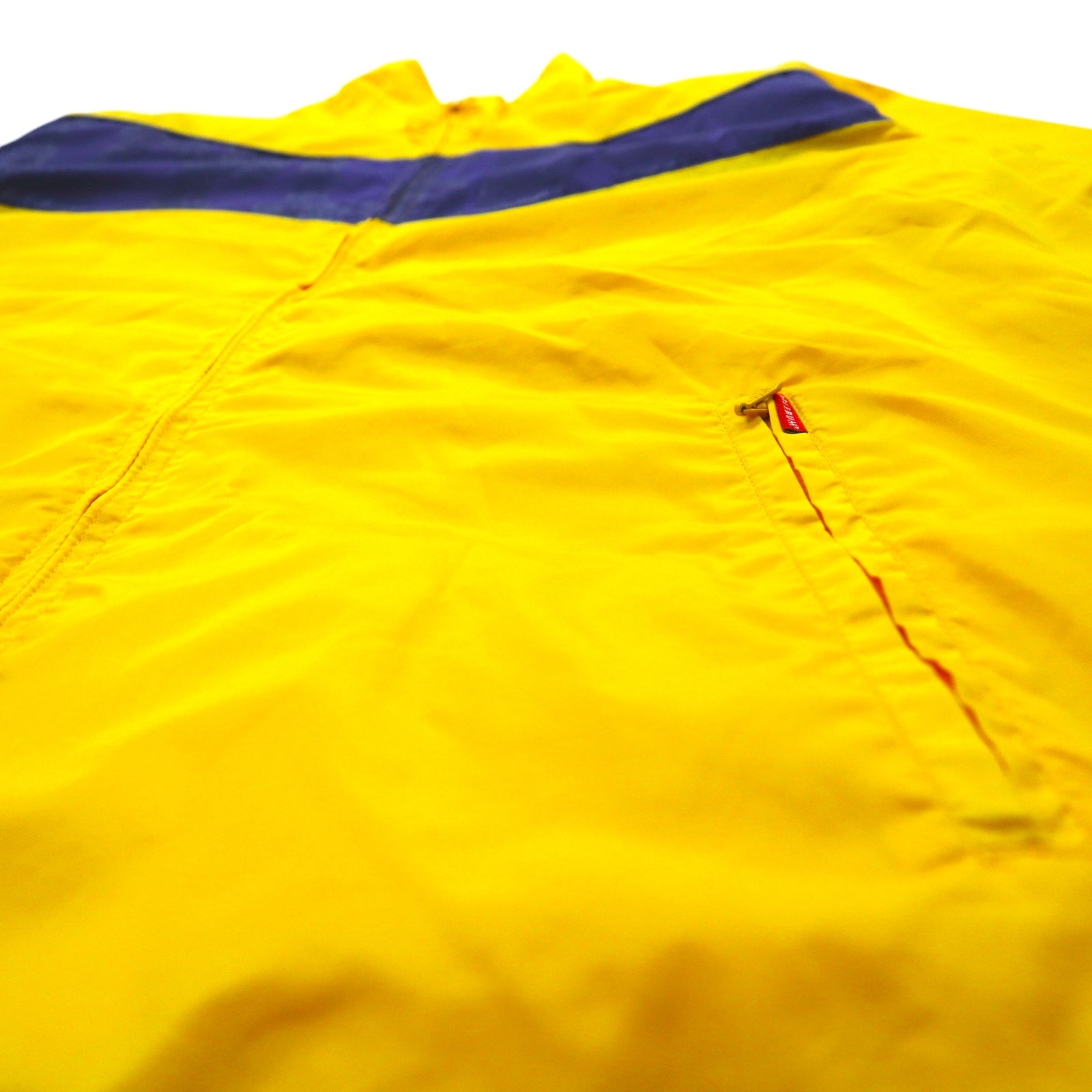 APPLEBUM Giacca con zip in nylon L Giallo Poliestere Coulisse