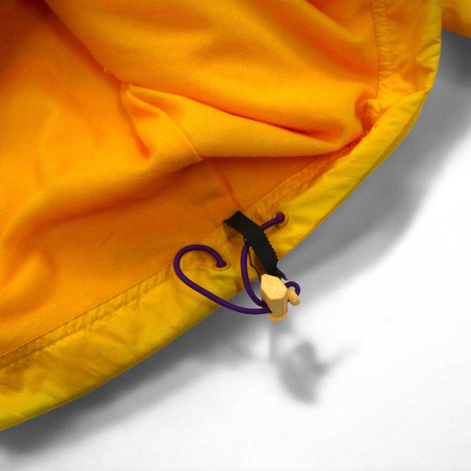 APPLEBUM Giacca con zip in nylon L Giallo Poliestere Coulisse