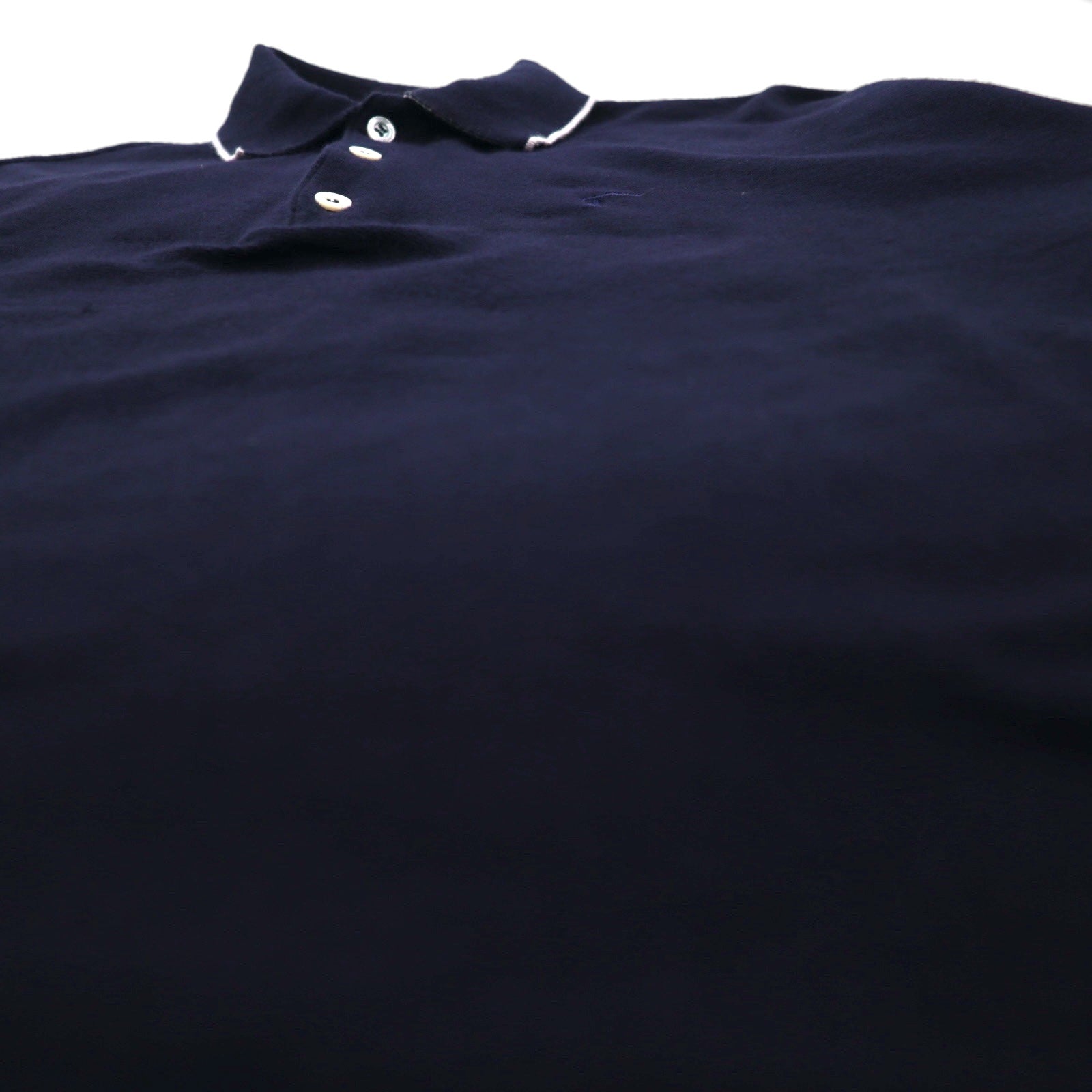 Salvatore Ferragamo Polo a maniche corte in cotone taglio ampio, taglia L, blu navy, con ricamo logo a punto singolo, Prodotto in Italia