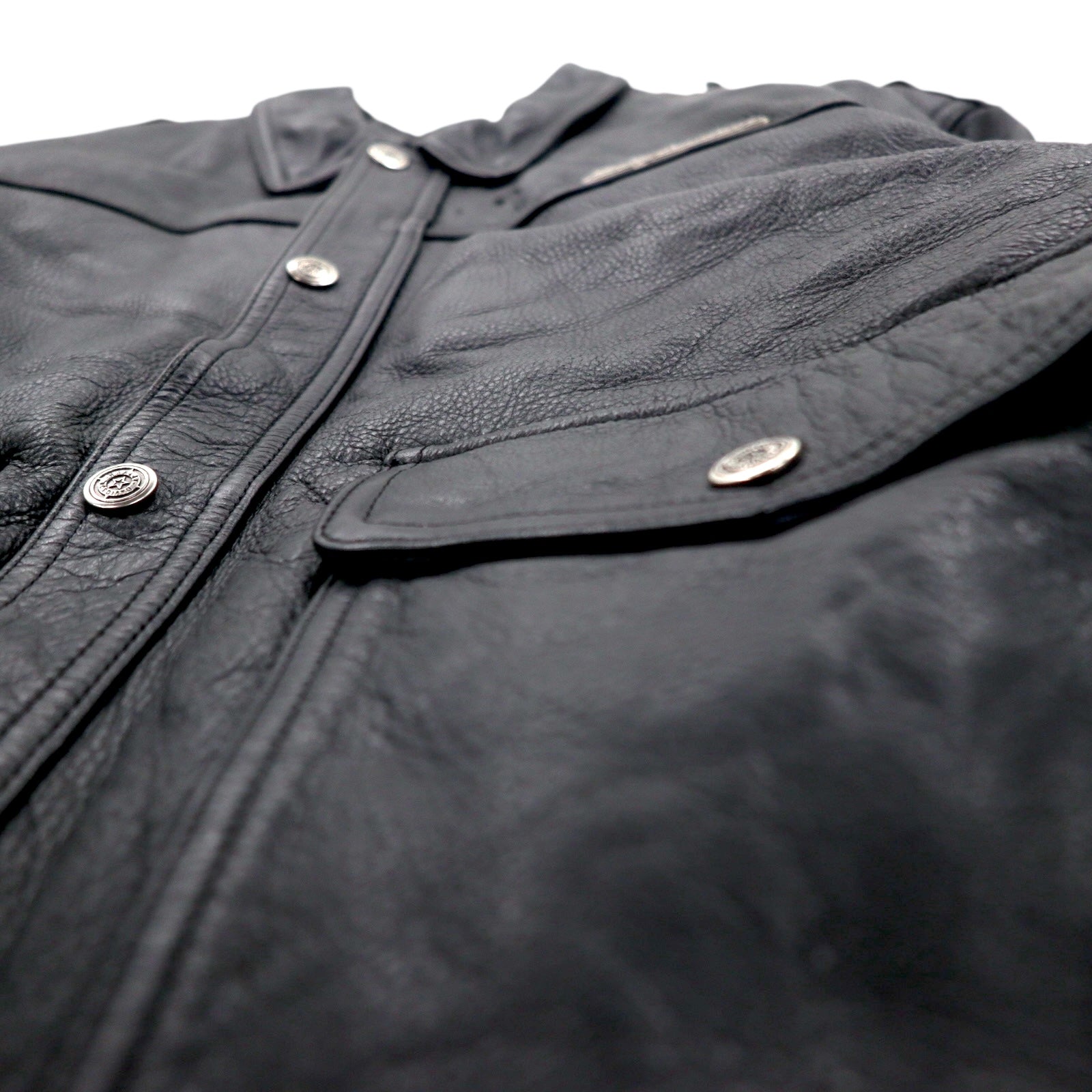 HARLEY DAVIDSON Giacca da volo A-2 in pelle stile bomber militare da motociclista, taglia L, nera, pelle a grana, fodera rimovibile, spalline