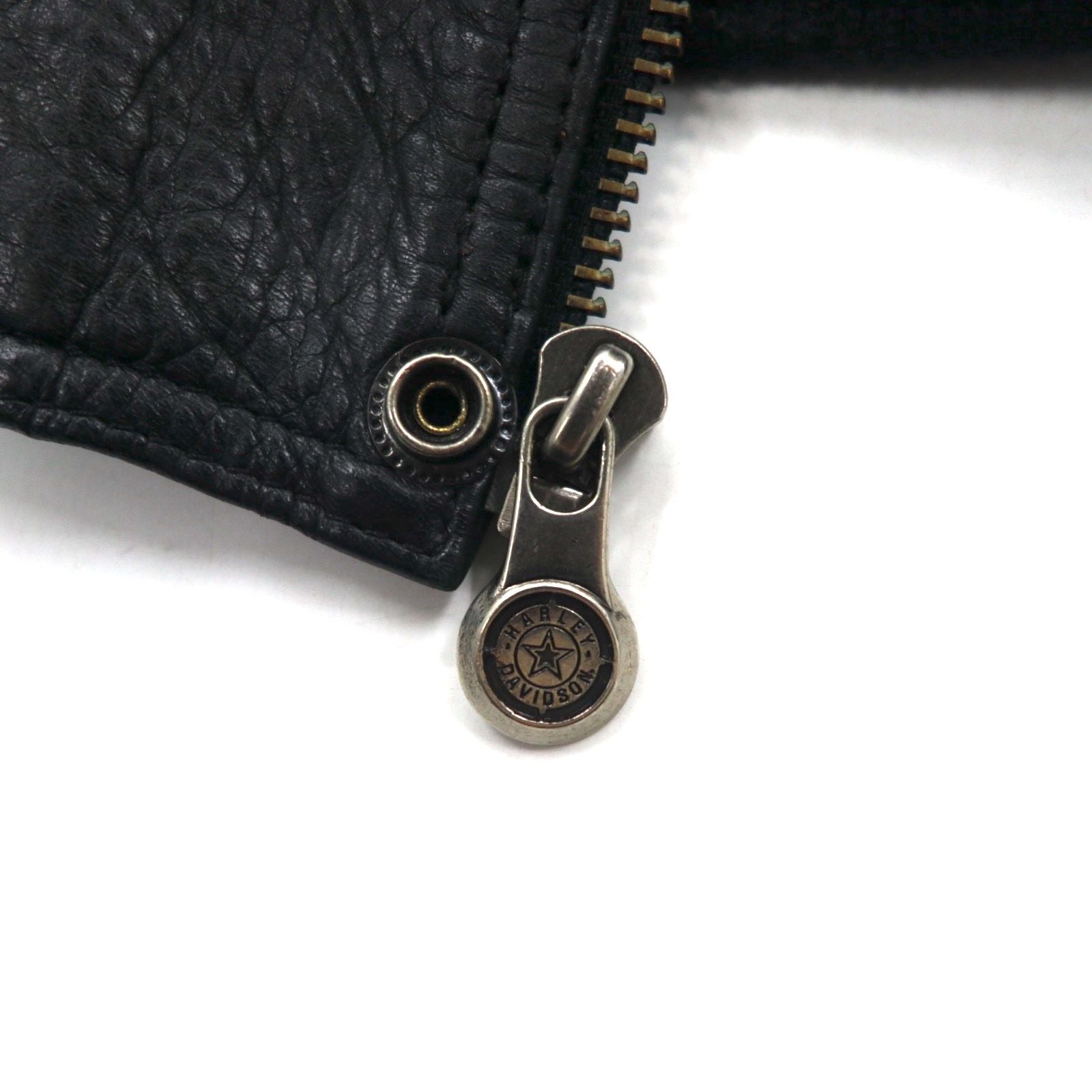 HARLEY DAVIDSON Giacca da volo A-2 in pelle stile bomber militare da motociclista, taglia L, nera, pelle a grana, fodera rimovibile, spalline