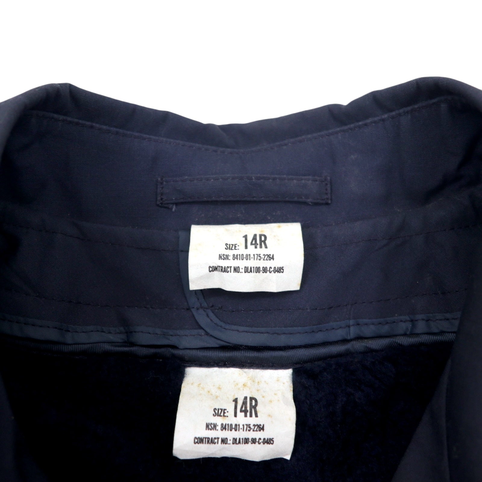 Anni '90, US NAVY, Esercito americano, cappotto per tutte le stagioni, trench coat, 14R, blu navy, poliestere cotone, fodera rimovibile, con cintura, militare, 8410-01-175-2264 RAIN COAT WOMEN'S LONDONTOWN CORP