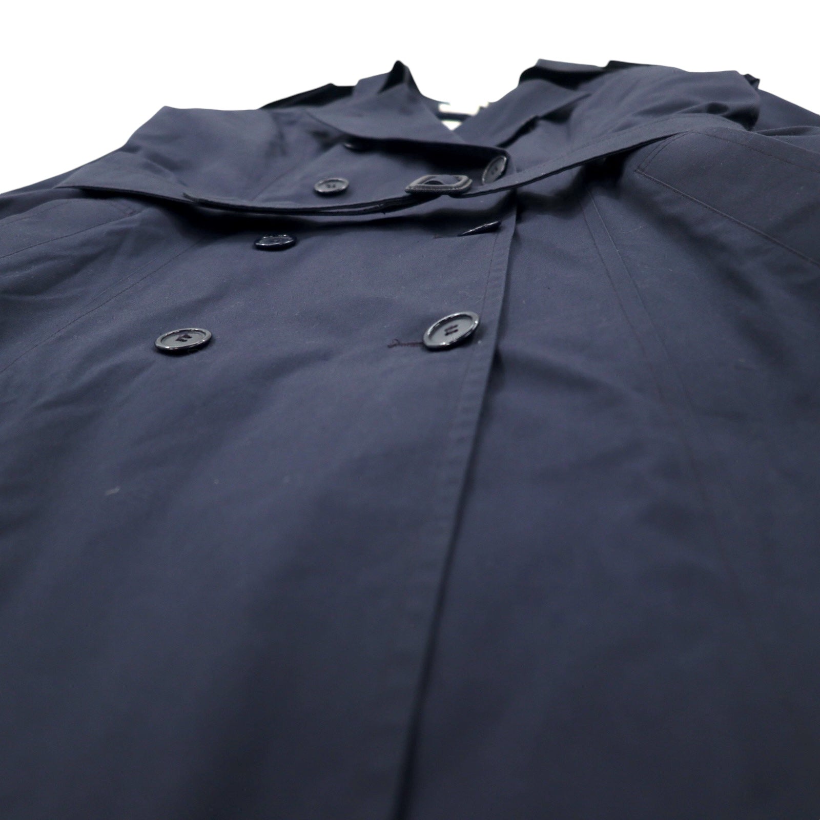 Anni '90, US NAVY, Esercito americano, cappotto per tutte le stagioni, trench coat, 14R, blu navy, poliestere cotone, fodera rimovibile, con cintura, militare, 8410-01-175-2264 RAIN COAT WOMEN'S LONDONTOWN CORP