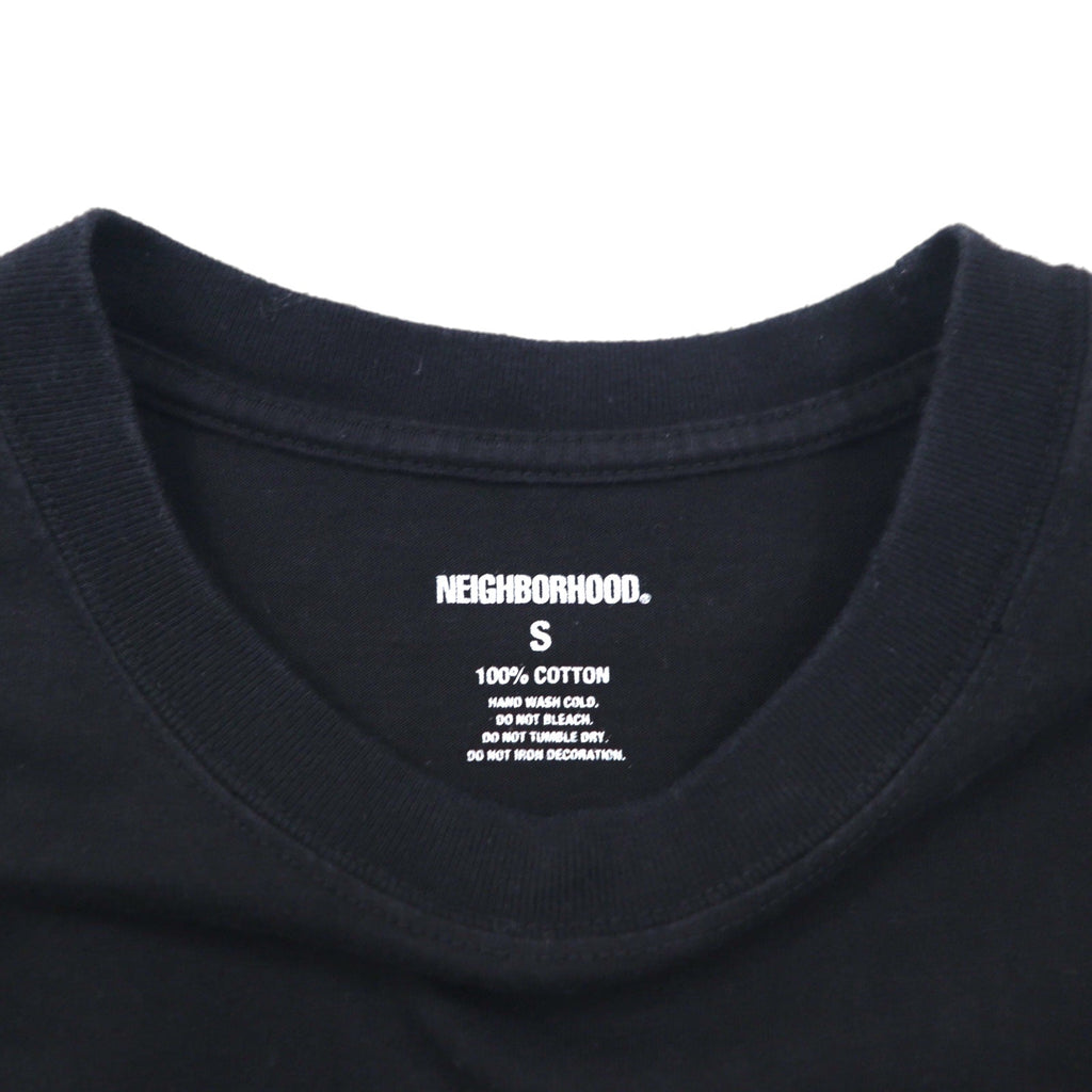 NEIGHBORHOOD QC/C-TEE.SS T-shirt S Nero Cotone 212PCNH-ST07 Made in Japan
