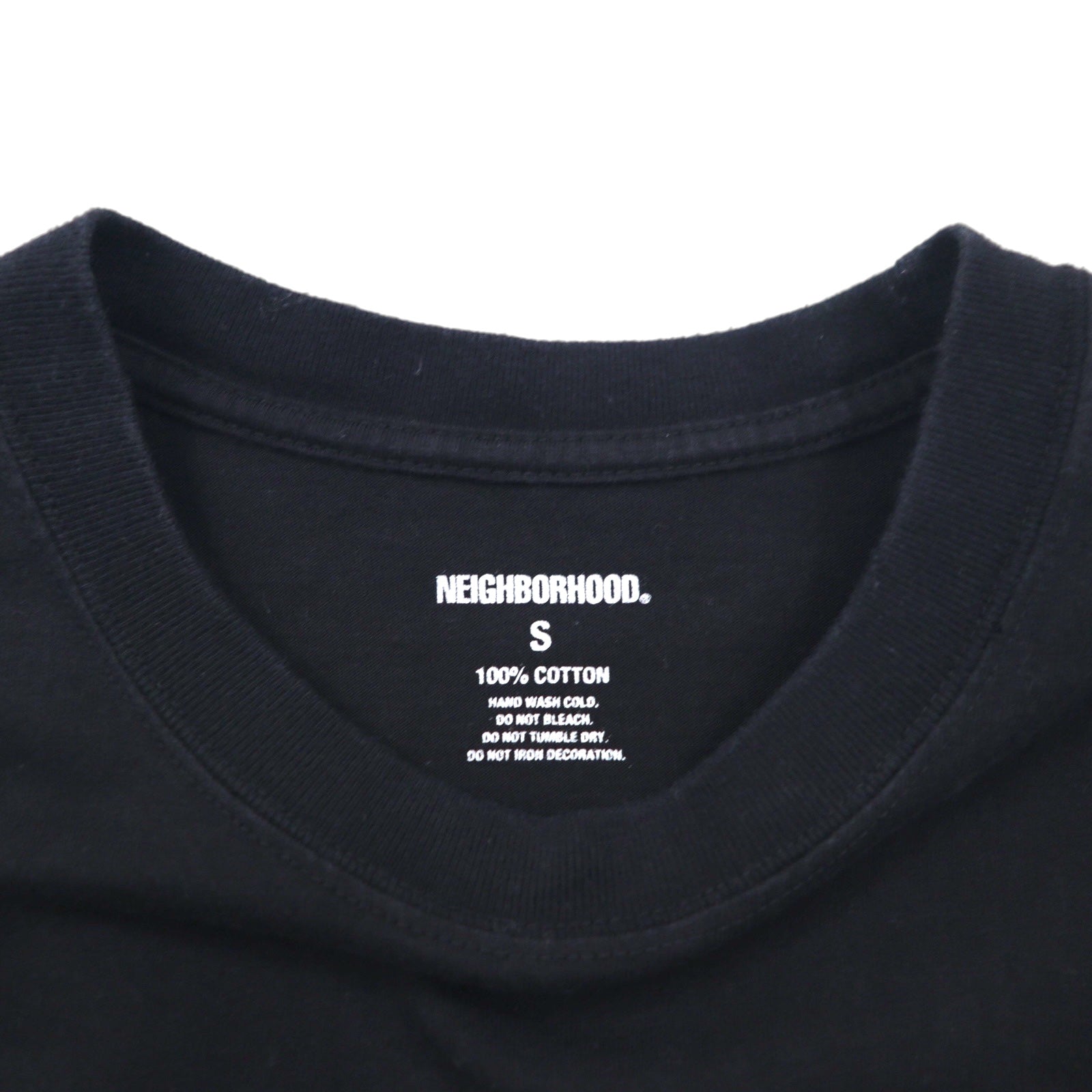 NEIGHBORHOOD QC/C-TEE.SS T-shirt S Nero Cotone 212PCNH-ST07 Made in Japan