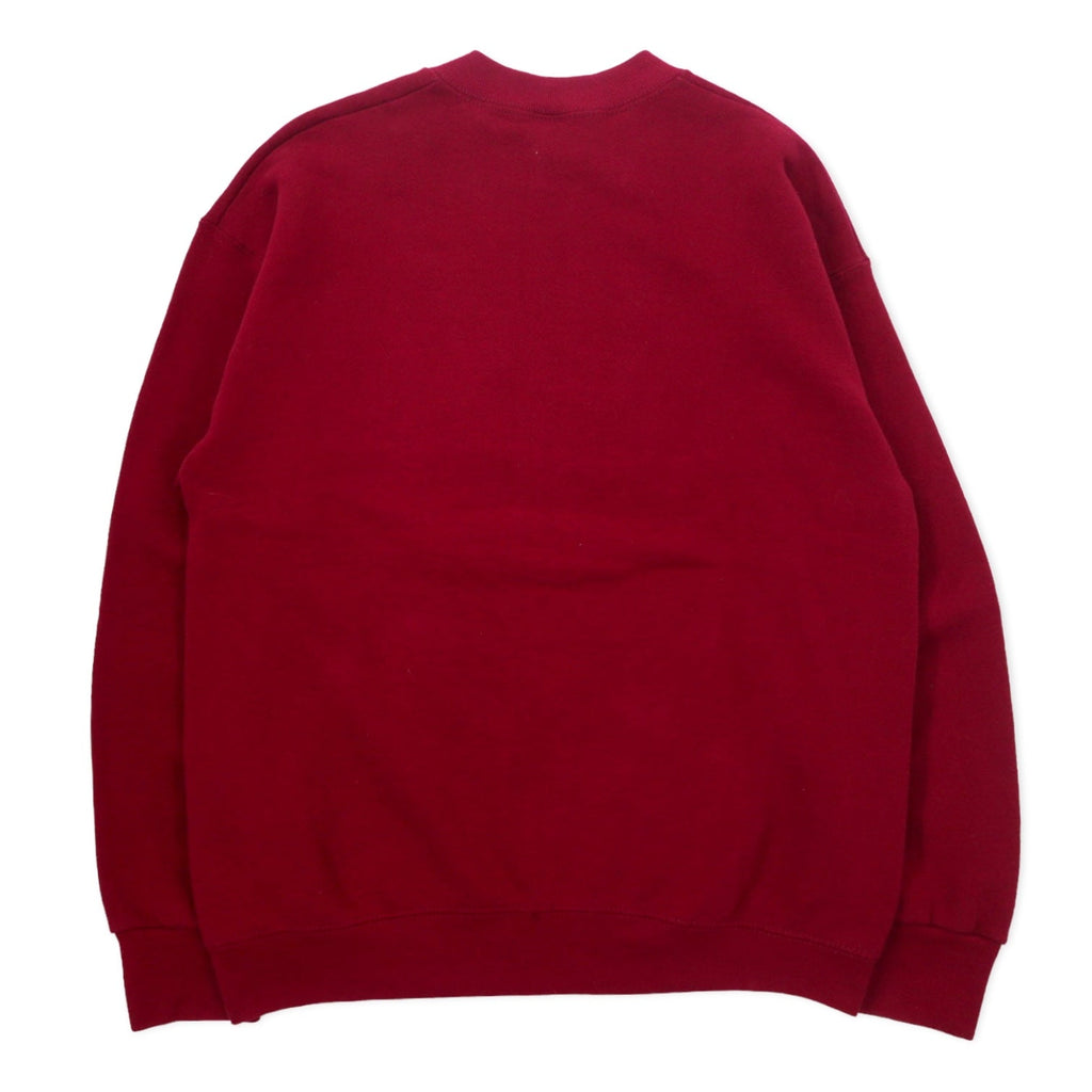 FRUIT OF THE LOOM USA 90s felpa ricamata college L rosso cotone KENTUCKY