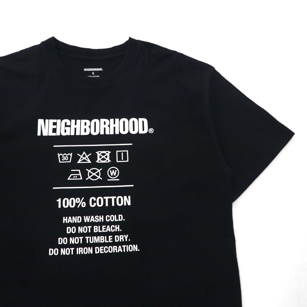 NEIGHBORHOOD QC/C-TEE.SS T-shirt S Nero Cotone 212PCNH-ST07 Made in Japan