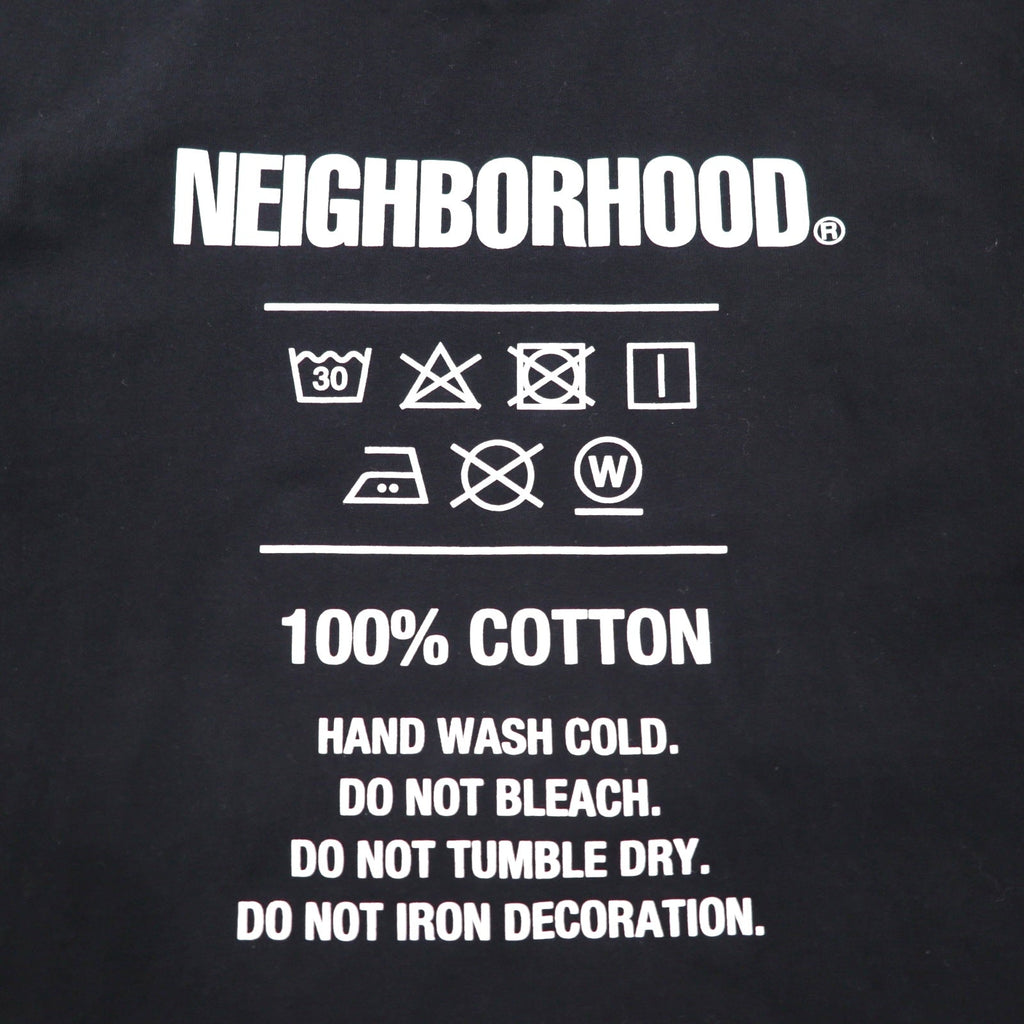 NEIGHBORHOOD QC/C-TEE.SS T-shirt S Nero Cotone 212PCNH-ST07 Made in Japan