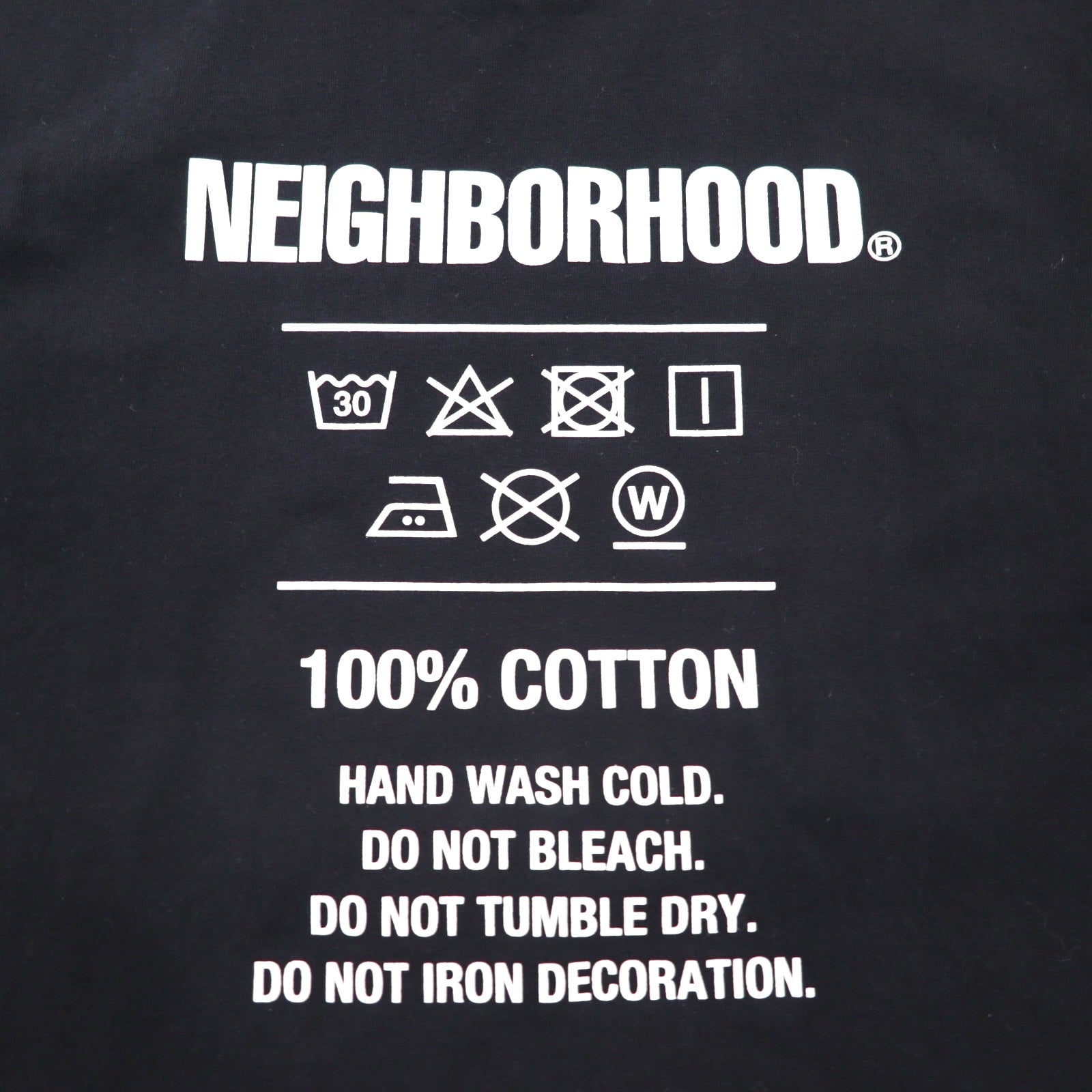 NEIGHBORHOOD QC/C-TEE.SS T-shirt S Nero Cotone 212PCNH-ST07 Made in Japan