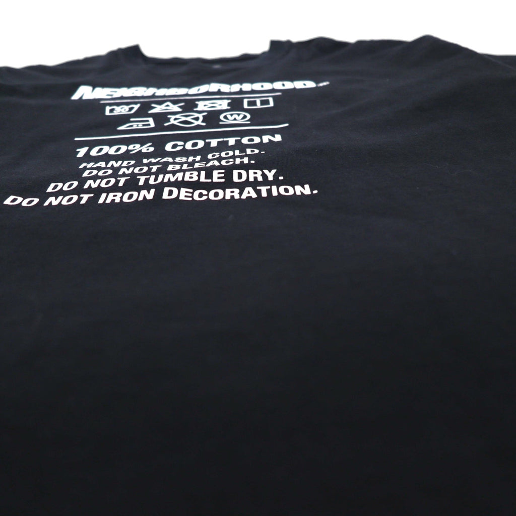 NEIGHBORHOOD QC/C-TEE.SS T-shirt S Nero Cotone 212PCNH-ST07 Made in Japan
