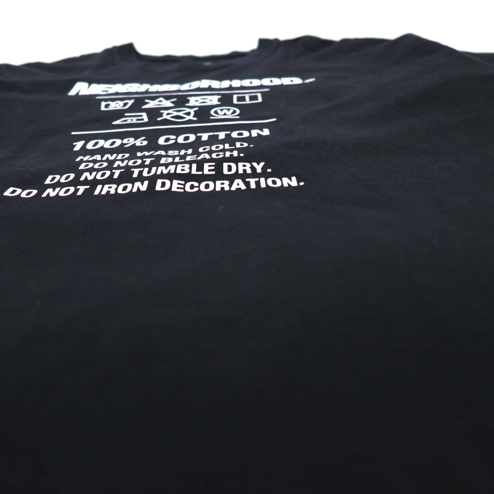 NEIGHBORHOOD QC/C-TEE.SS T-shirt S Nero Cotone 212PCNH-ST07 Made in Japan